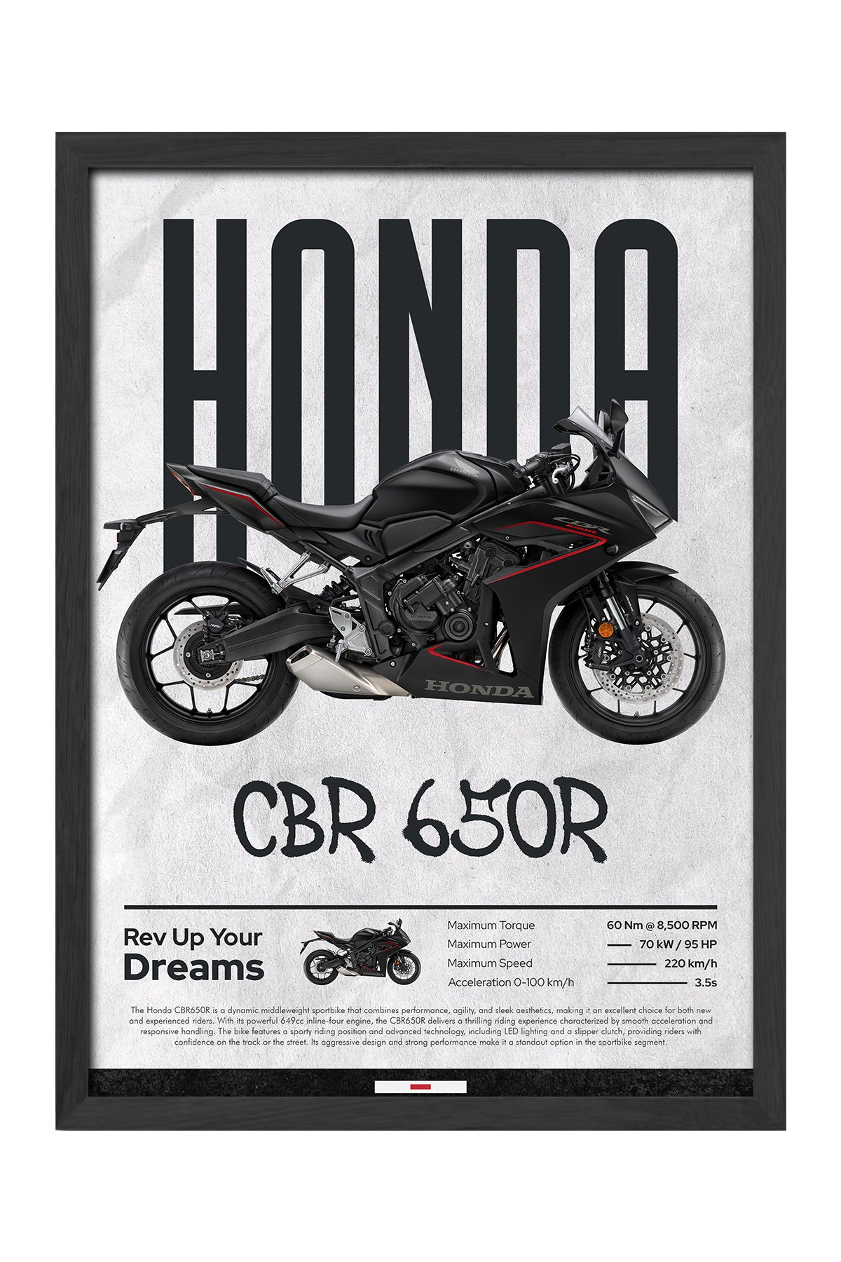 Honda CBR 650R - tablo