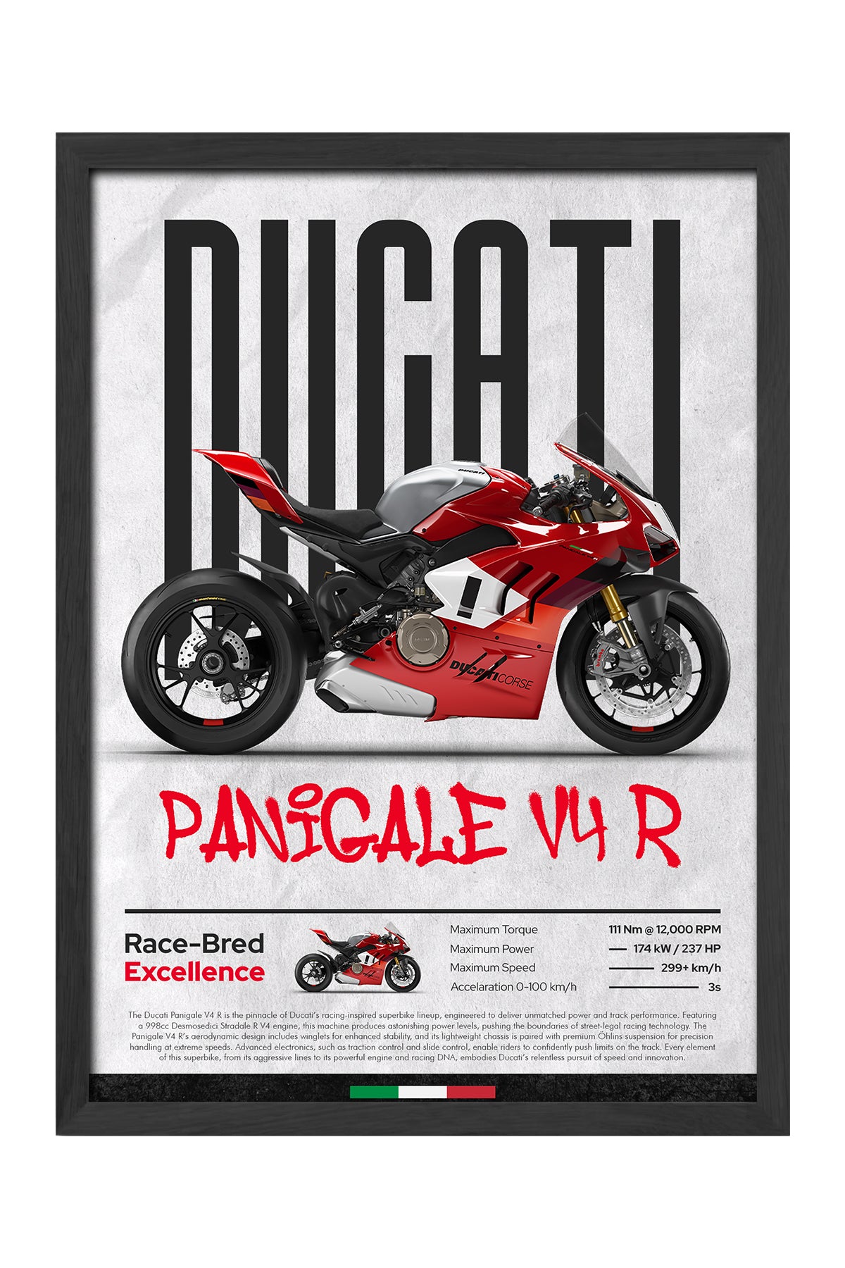 Ducati Panigale V4 R - tablo