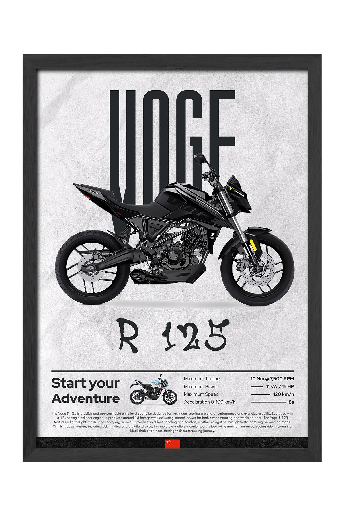 Voge R 125 Siyah