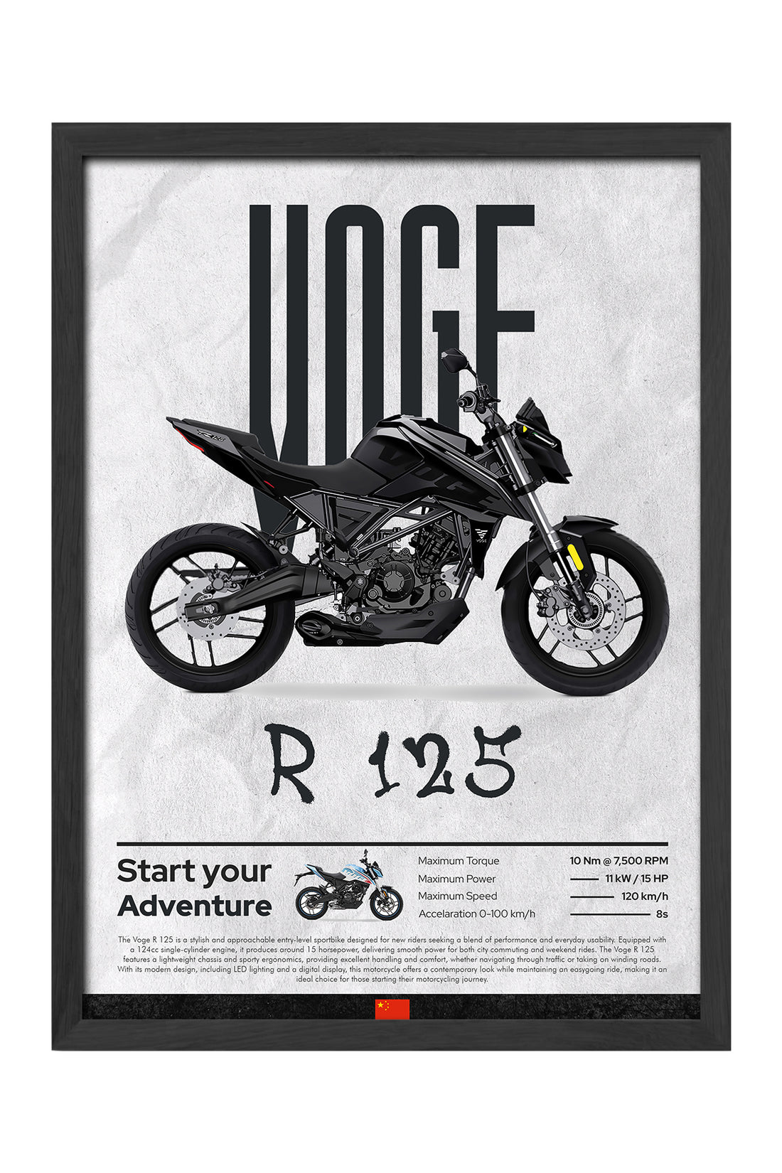 Voge R 125 Siyah