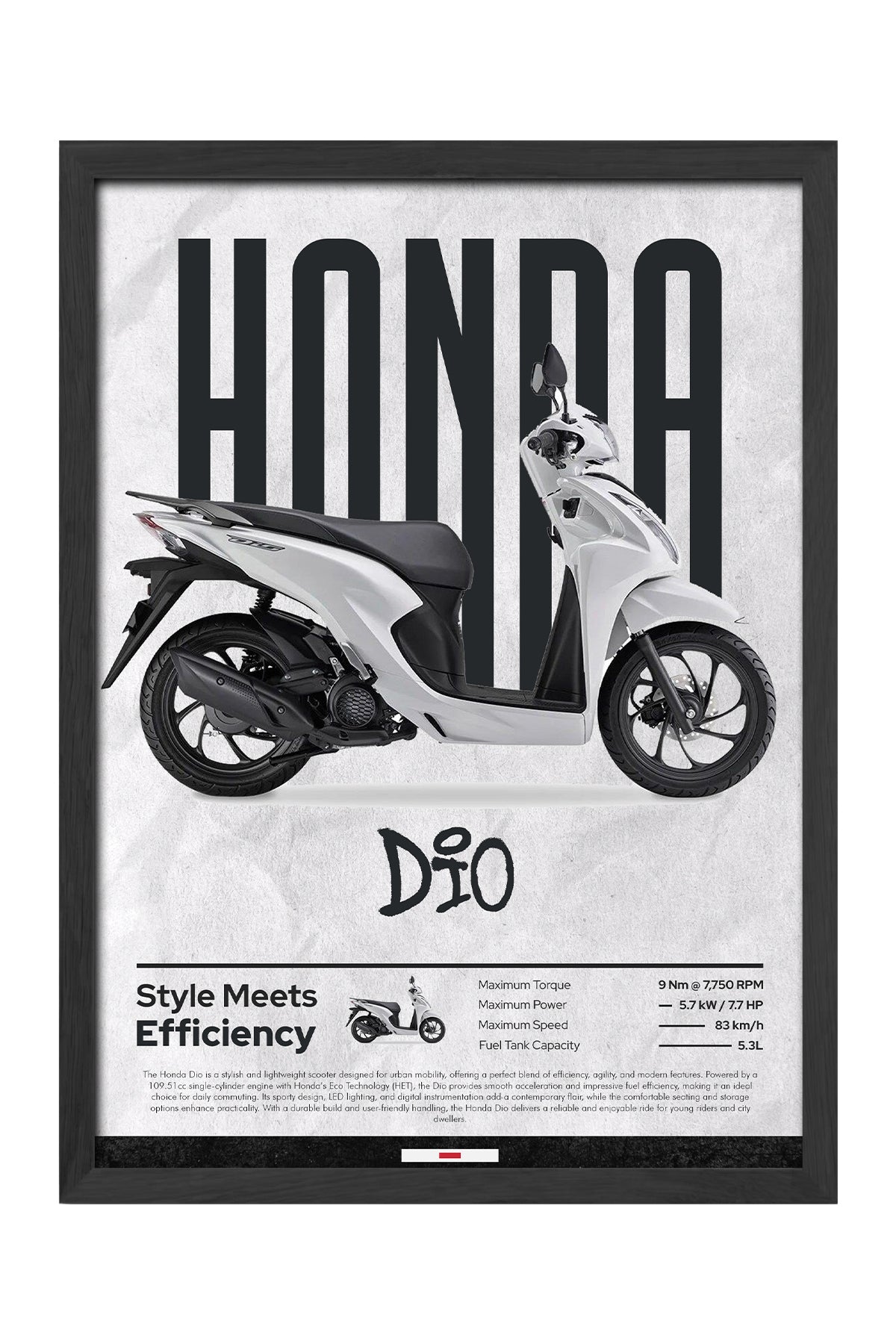 Honda Dio - tablo