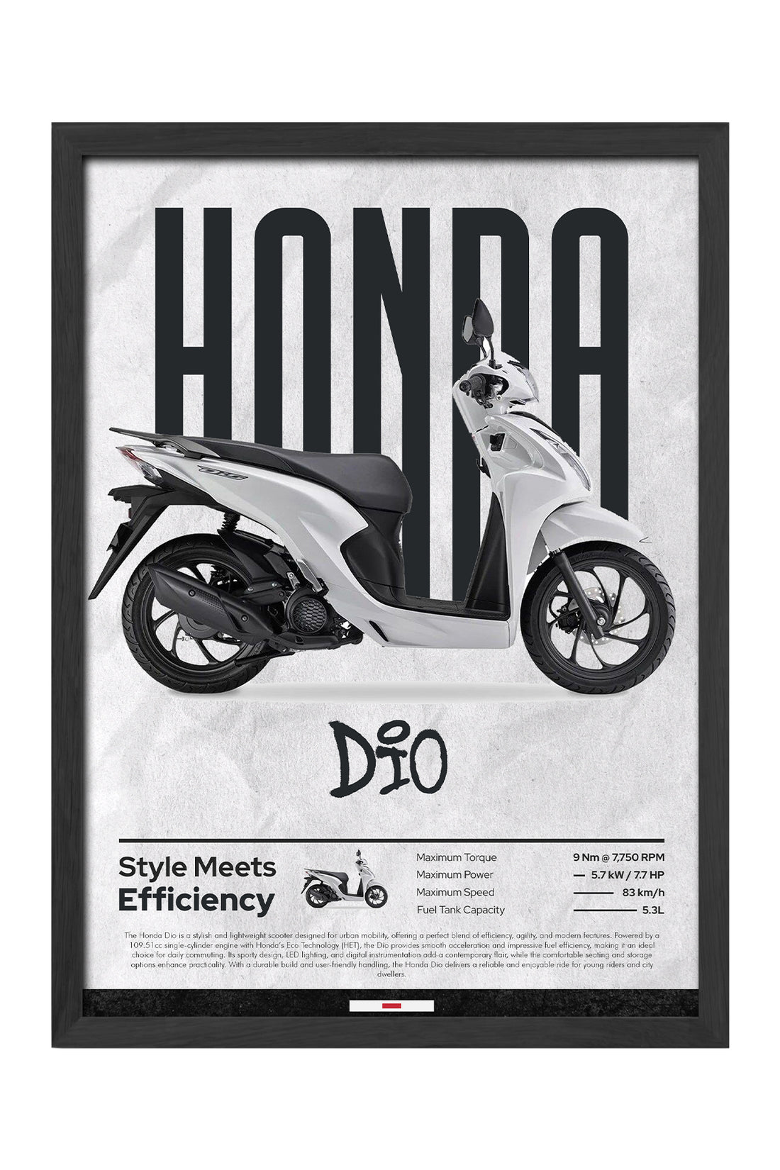 Honda Dio - tablo