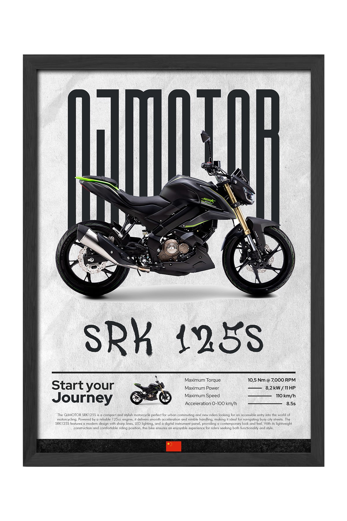 QJ MOTOR SRK 125S Siyah