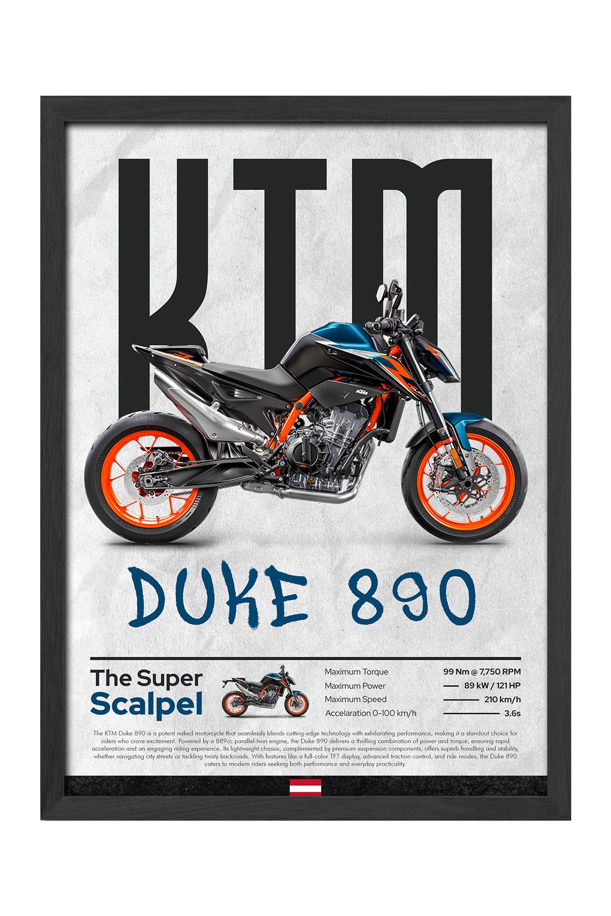 KTM Duke 890 - tablo