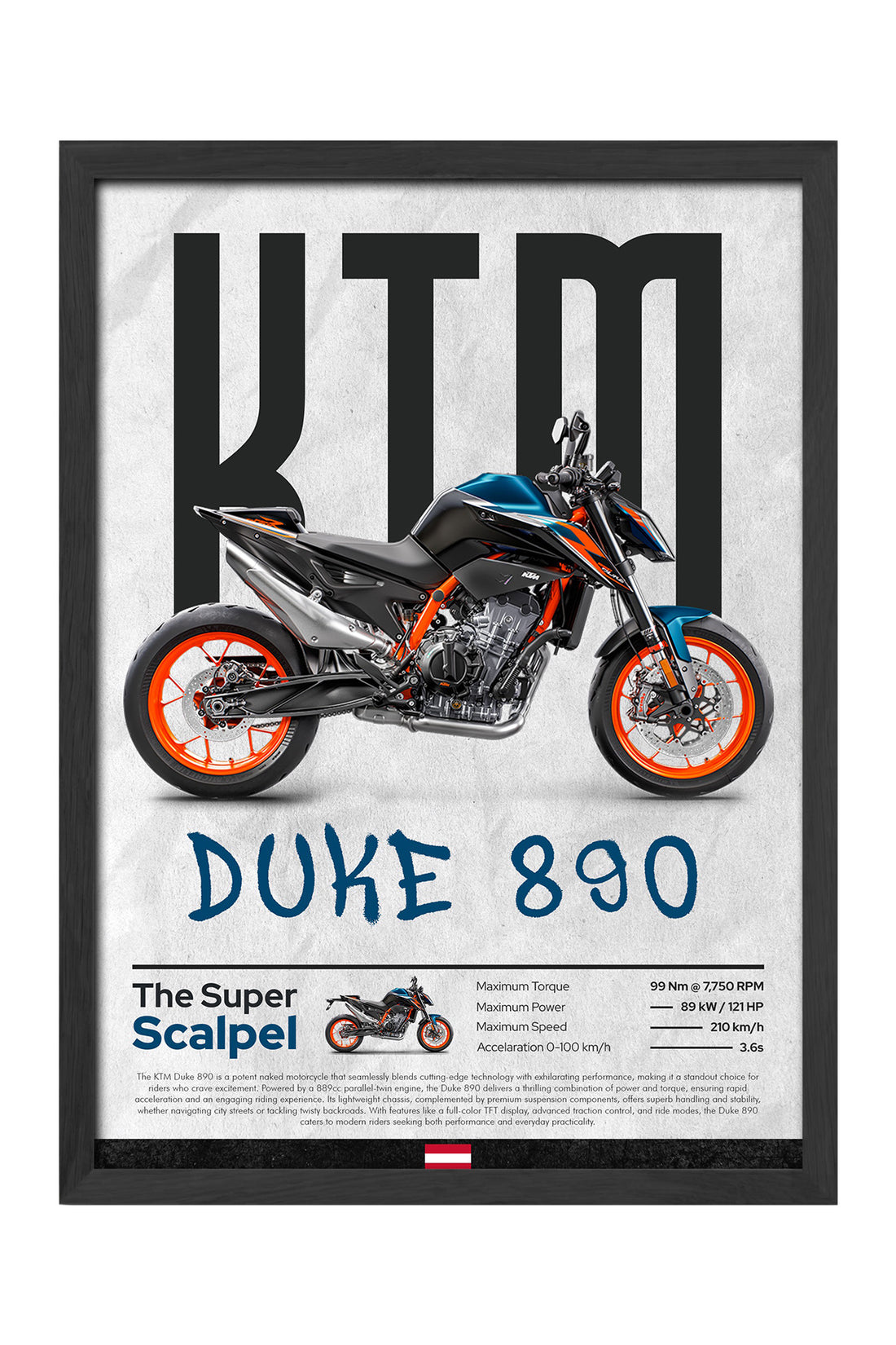 KTM Duke 890 - tablo