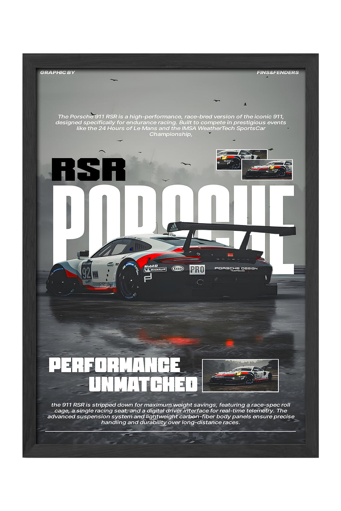 Porsche 911 RSR - tablo