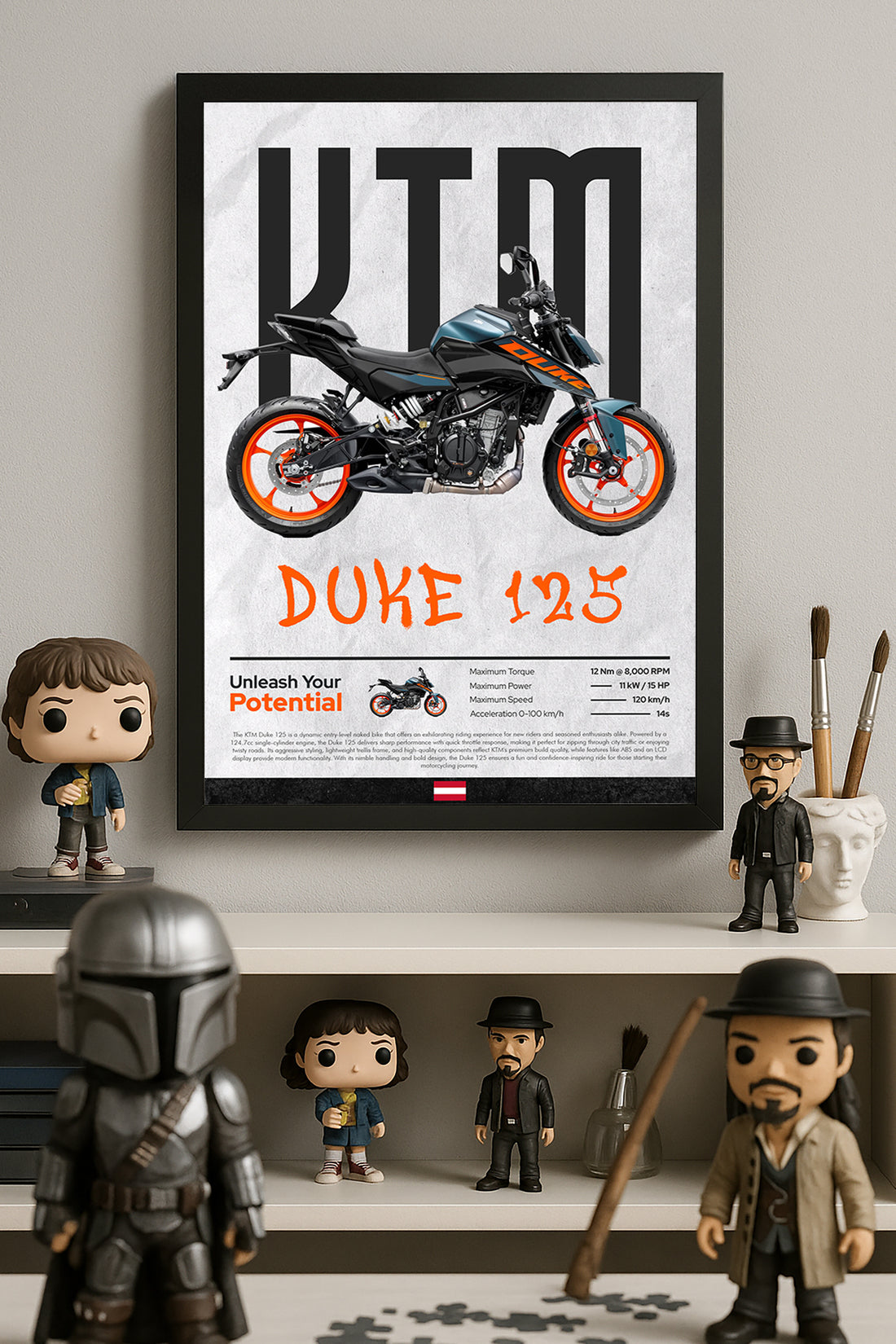 KTM Duke 125 Mavi