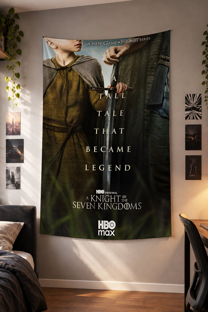 Şövalye ve çocuk figürlü Knight of the Seven Kingdoms duvar örtüsü – 2. görsel