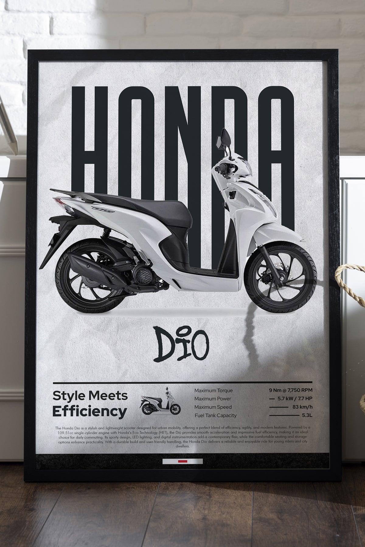 Honda Dio - tablo