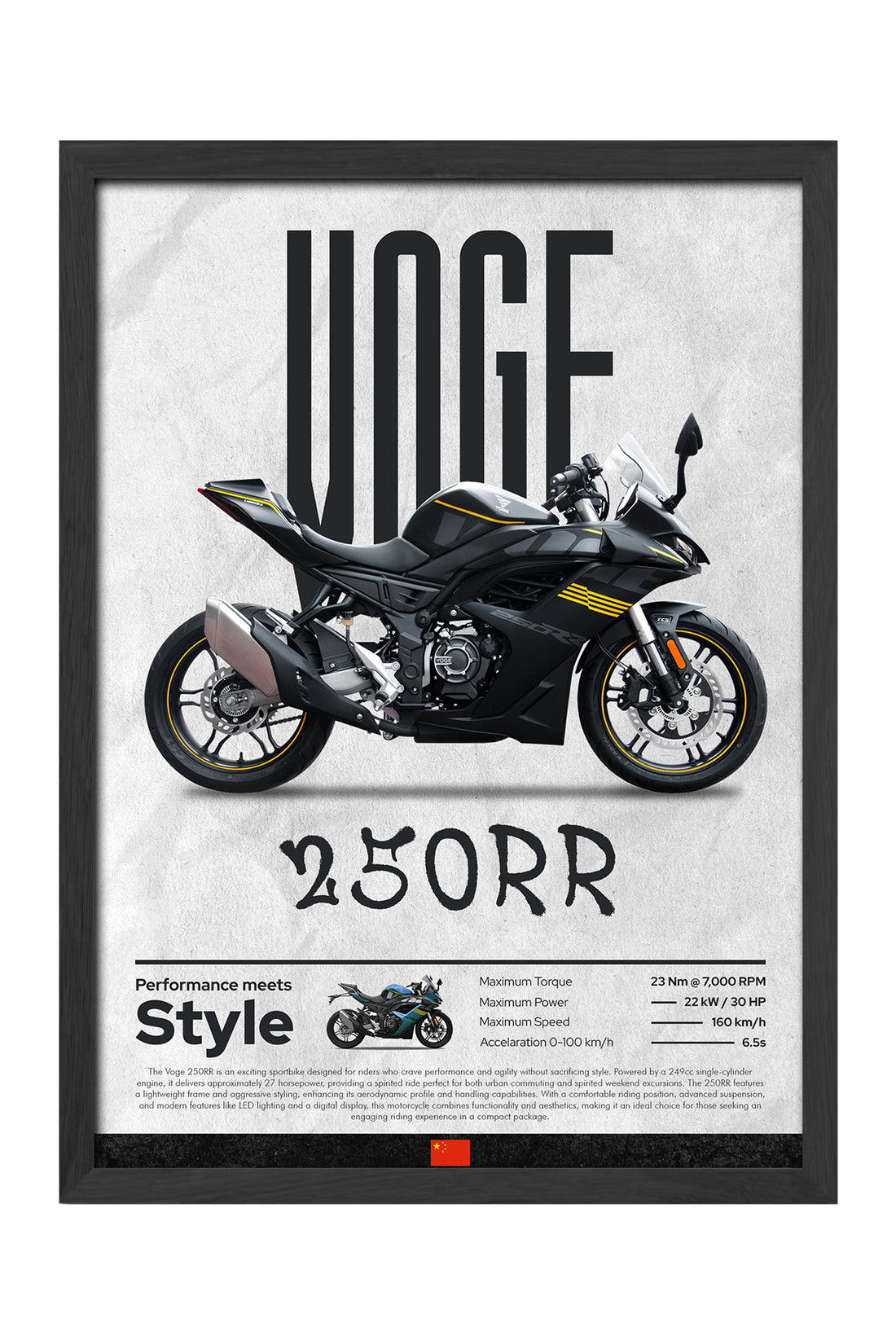 Voge 250RR - tablo