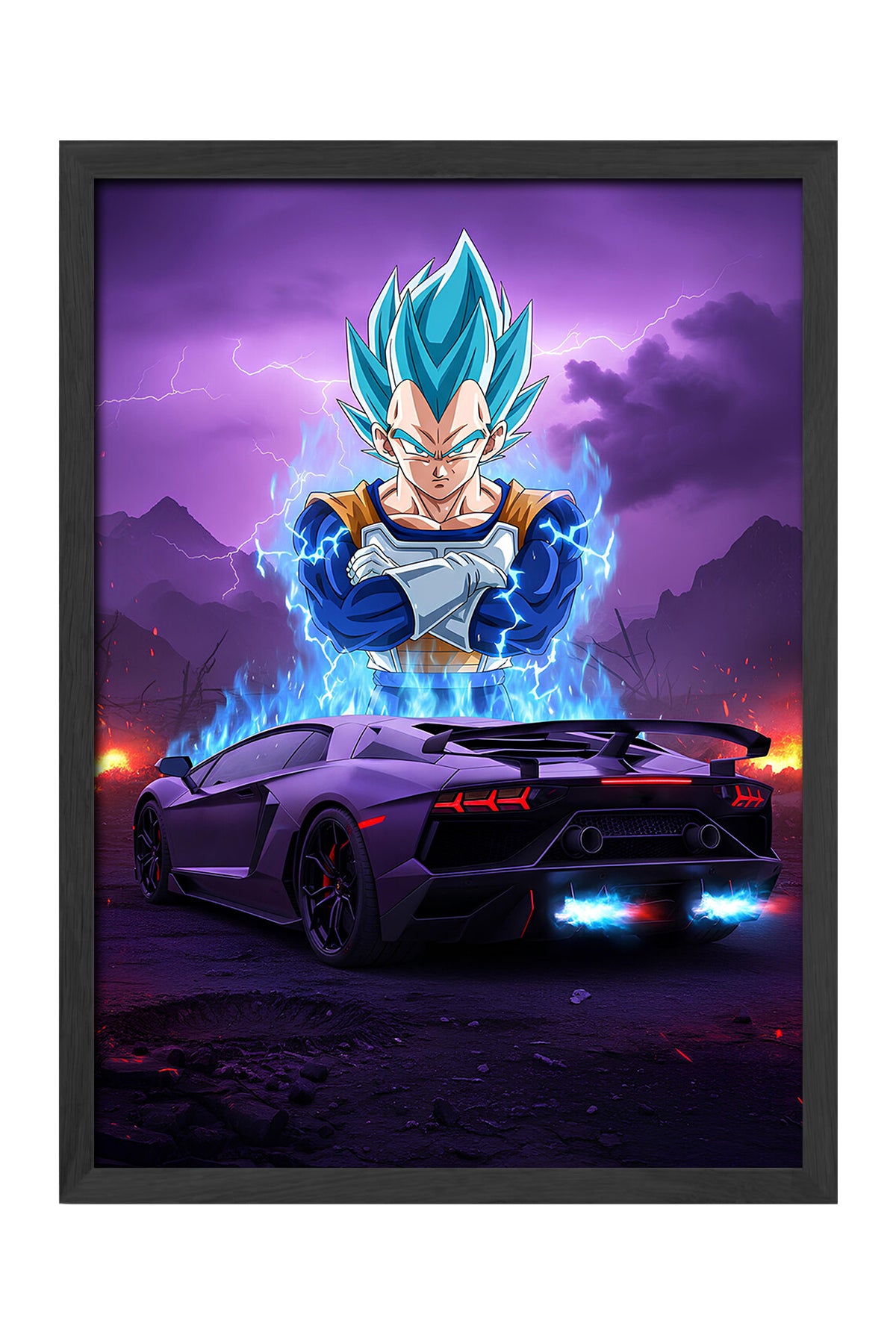 Vegeta Lamborghini Aventador - tablo