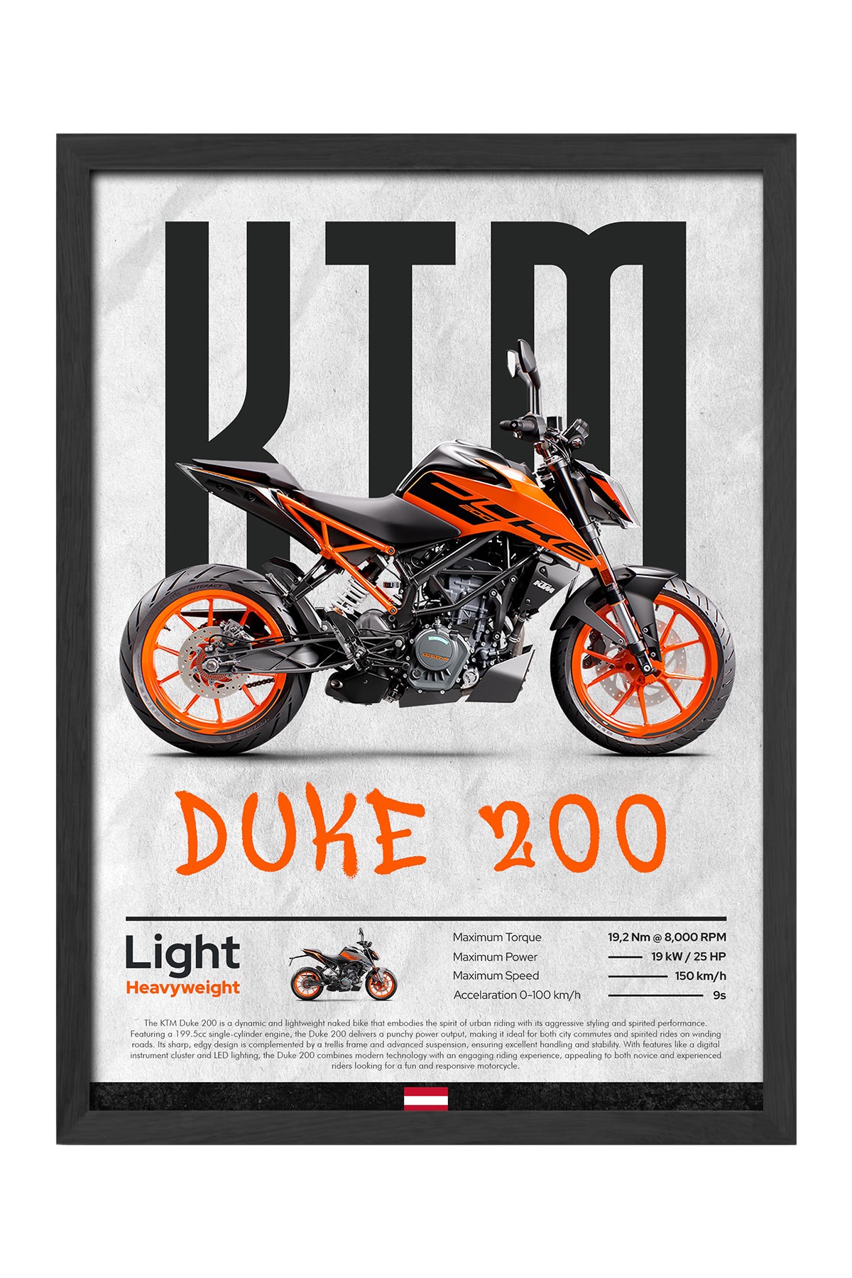 KTM Duke 200 Turuncu