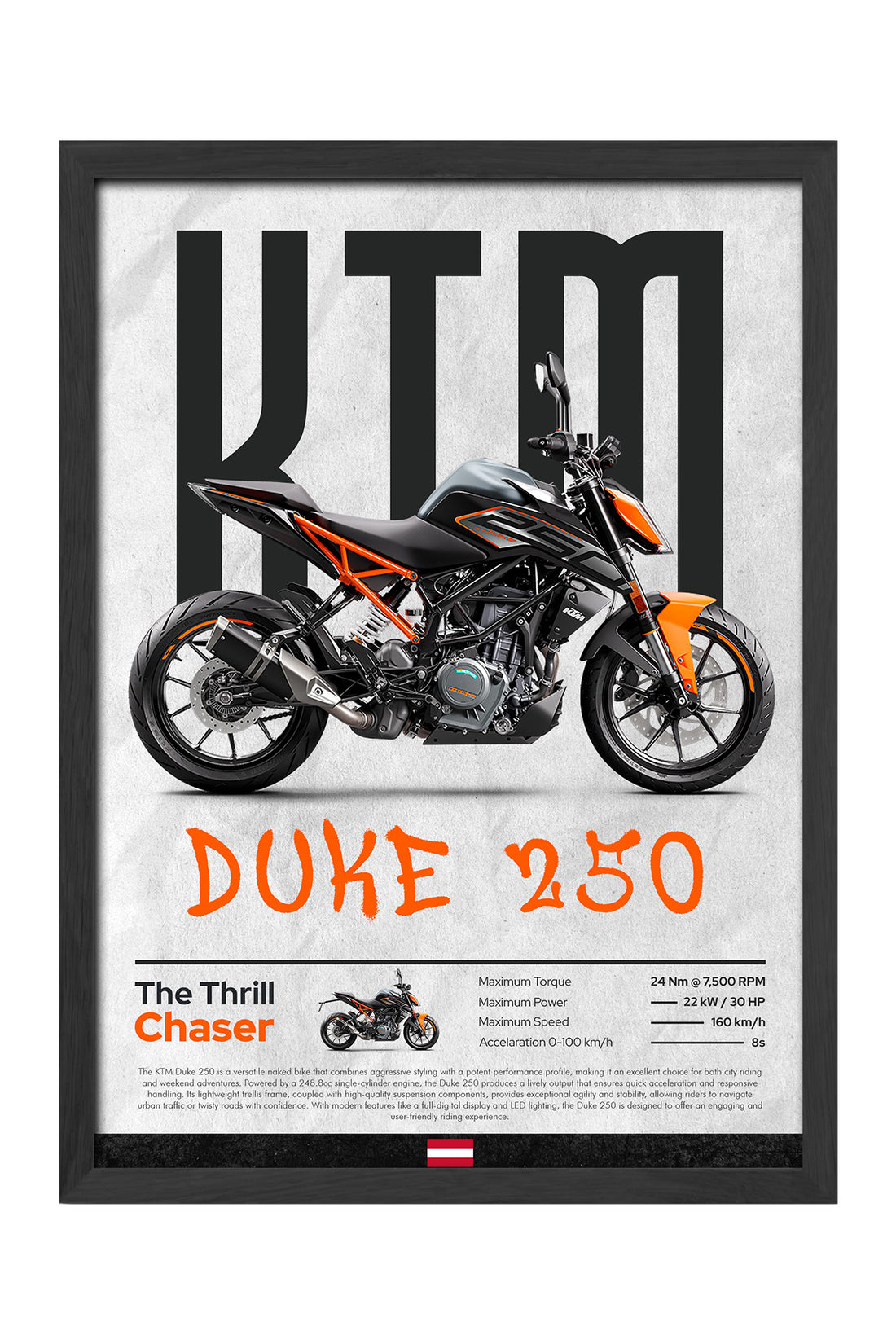 KTM Duke 250 - tablo