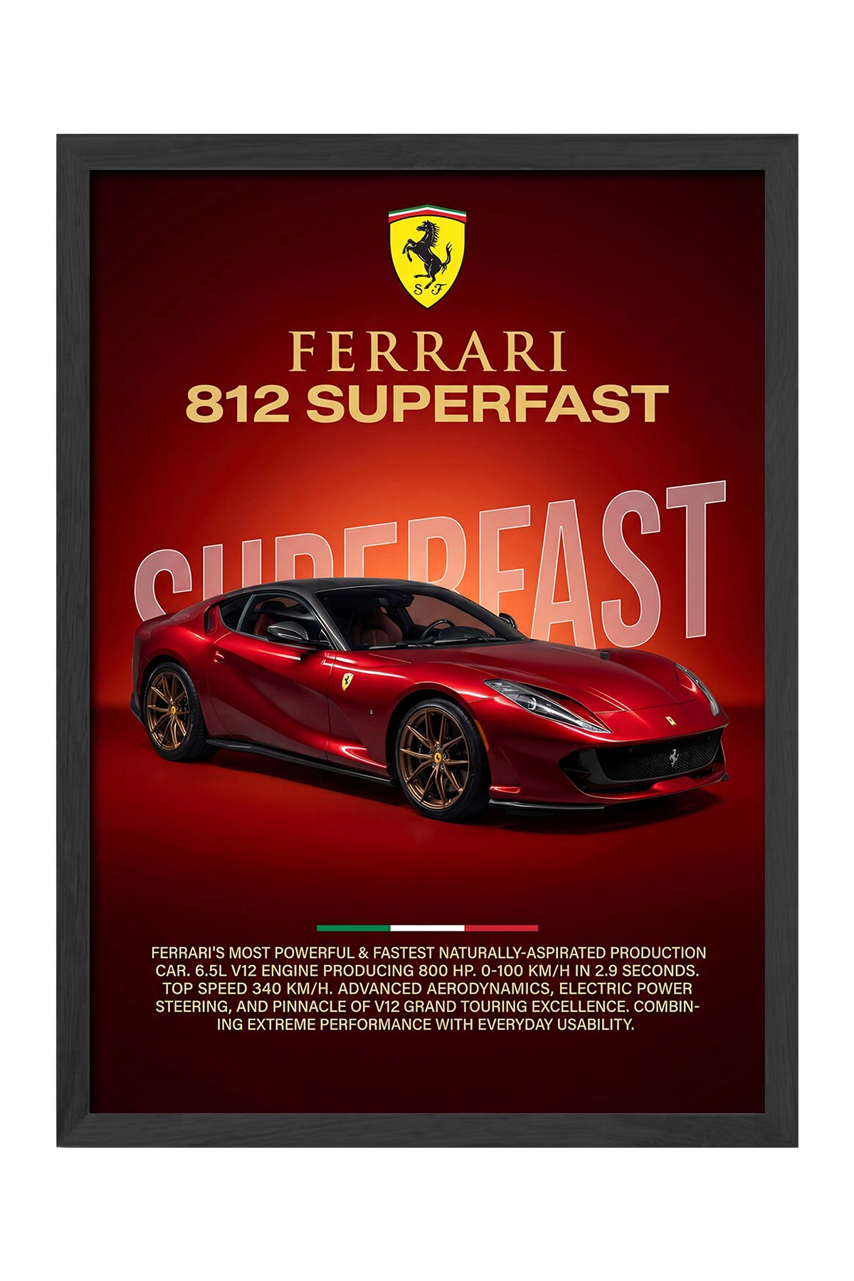 Ferrari 812 Superfast - tablo