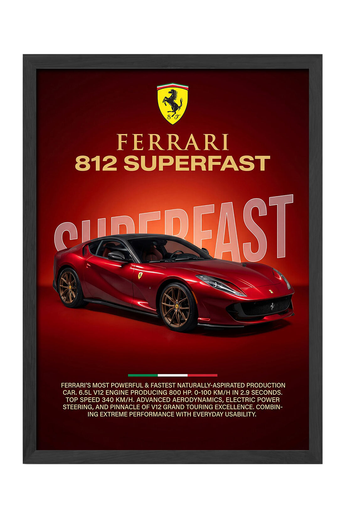 Ferrari 812 Superfast - tablo