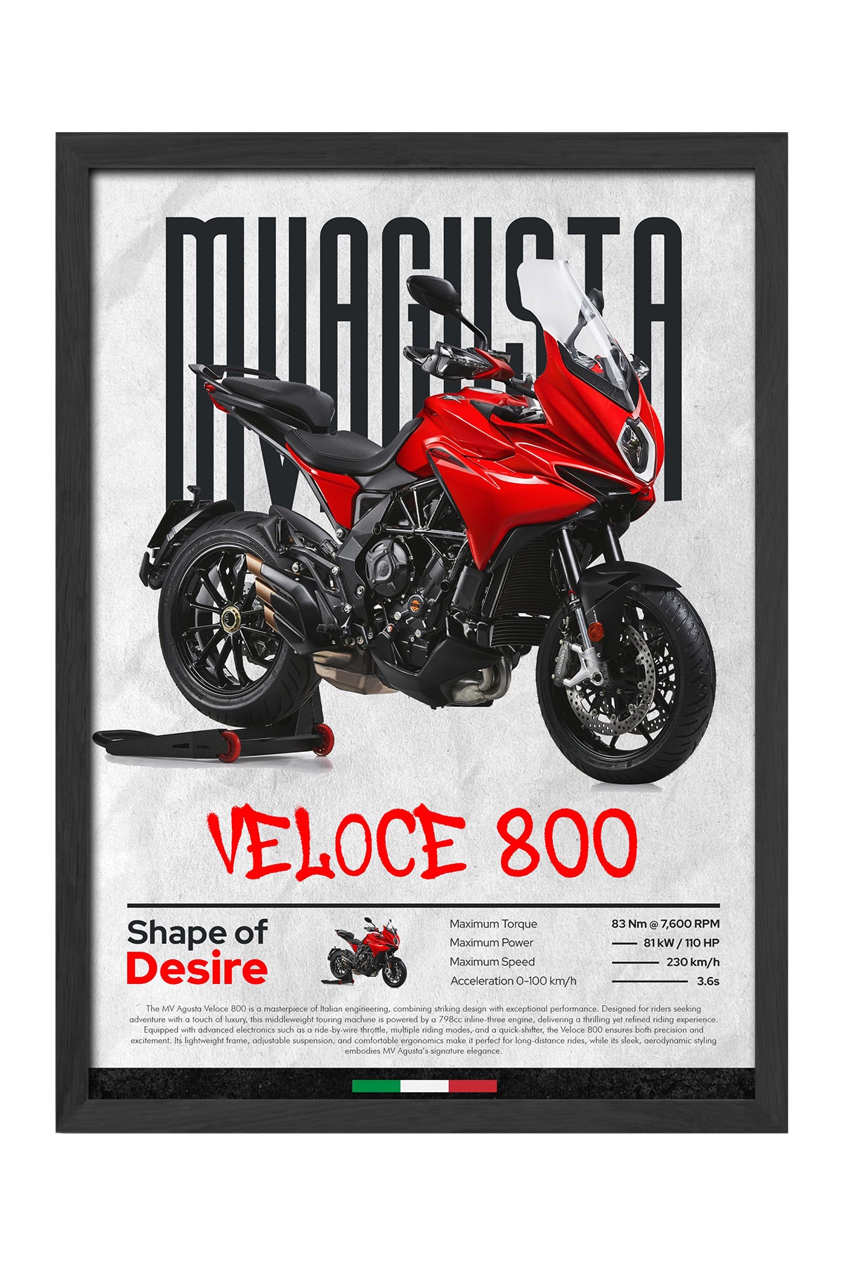 MV Agusta Veloce 800 - tablo