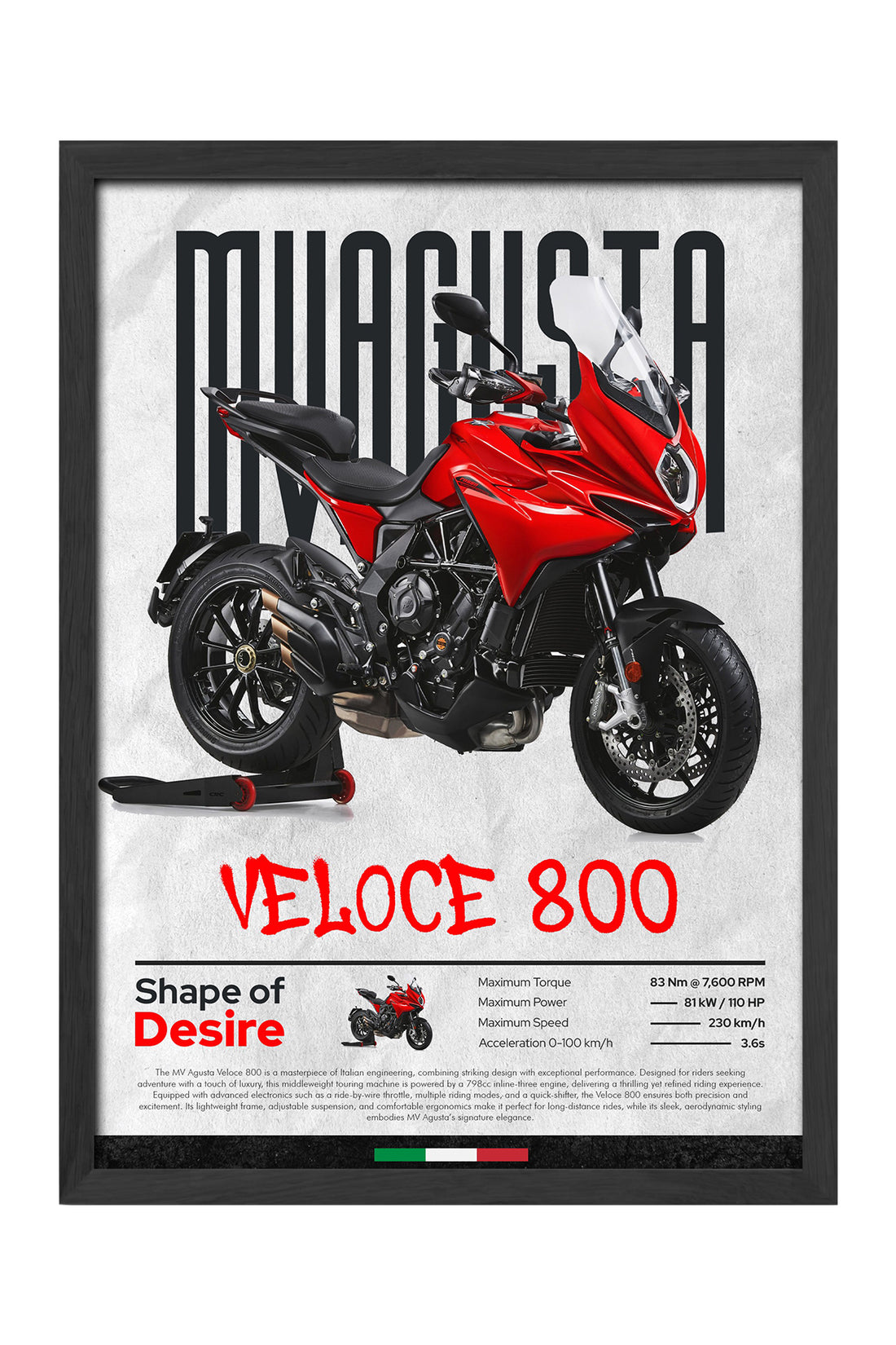 MV Agusta Veloce 800 - tablo