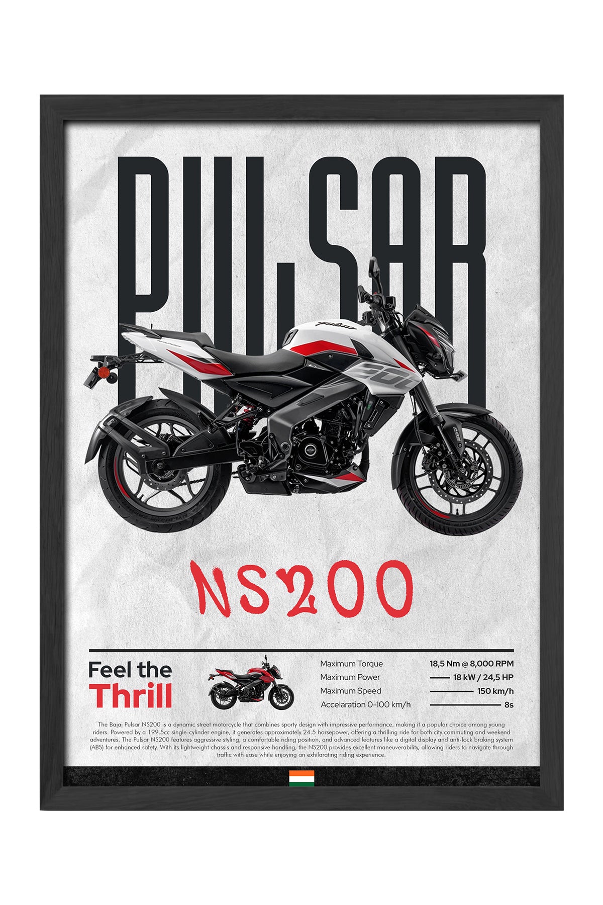 Bajaj Pulsar NS 200 Beyaz
