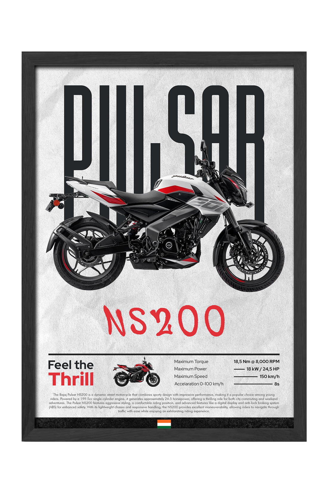 Bajaj Pulsar NS 200 Beyaz
