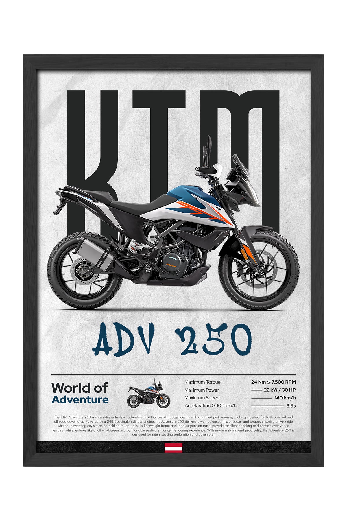 KTM ADV 250 - tablo