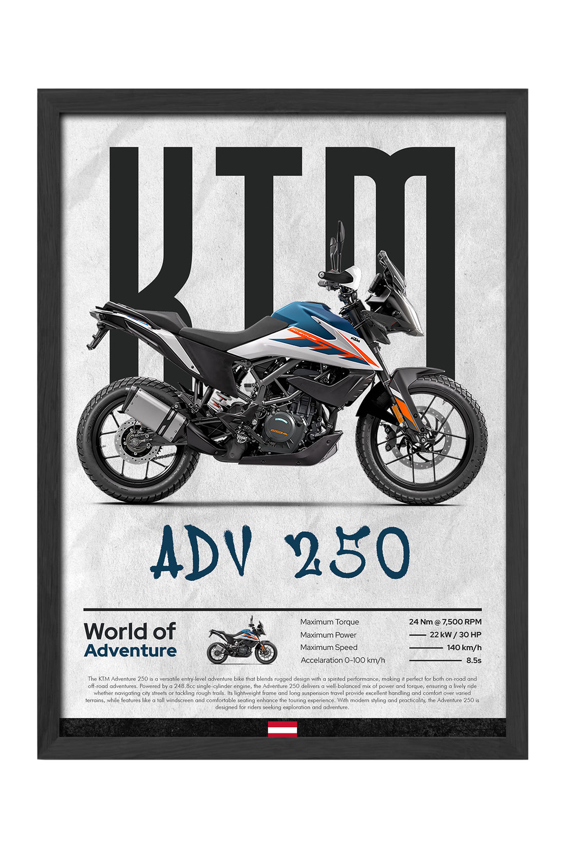 KTM ADV 250 - tablo