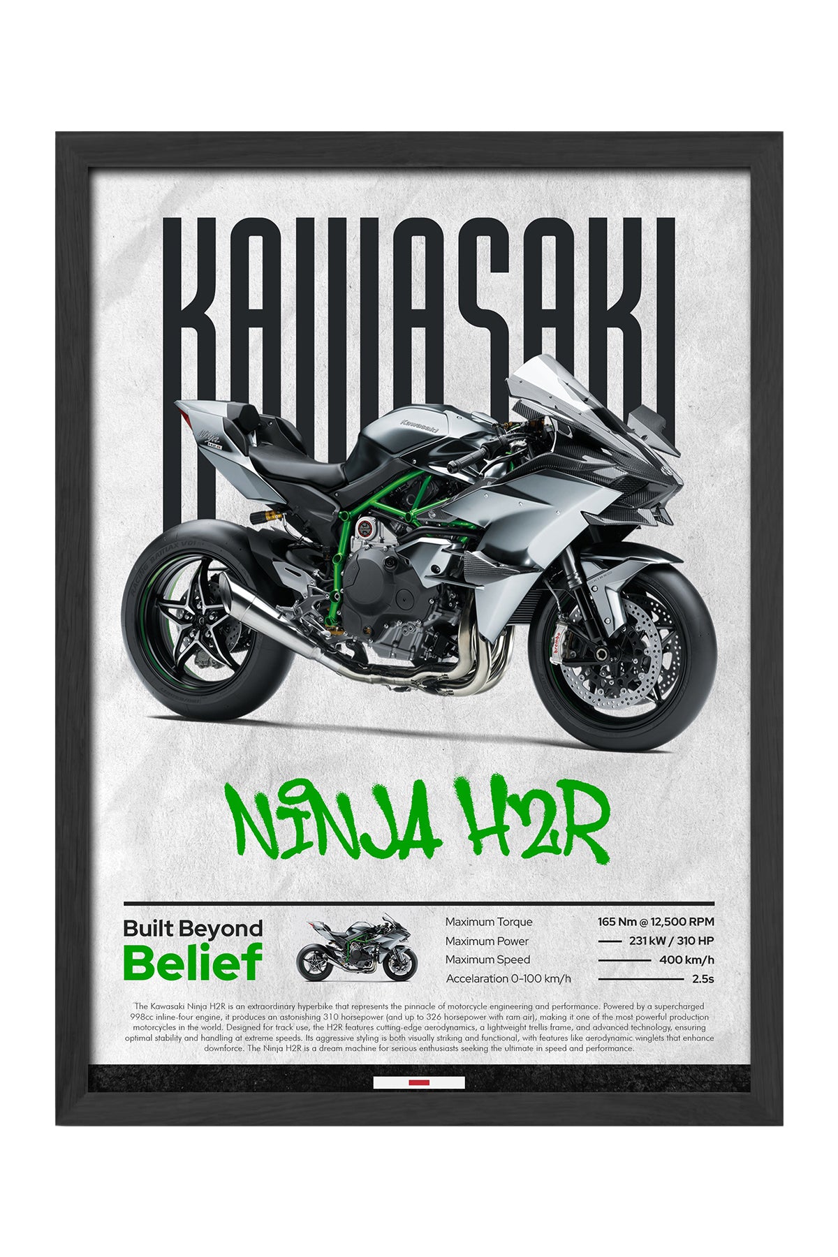 Kawasaki Ninja H2 R - tablo