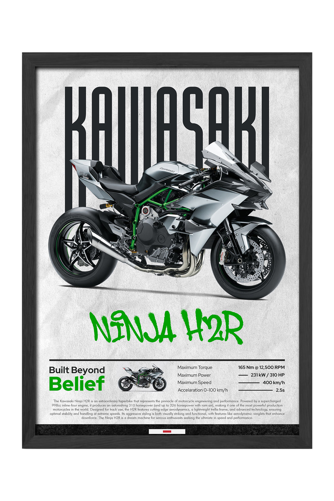 Kawasaki Ninja H2 R - tablo
