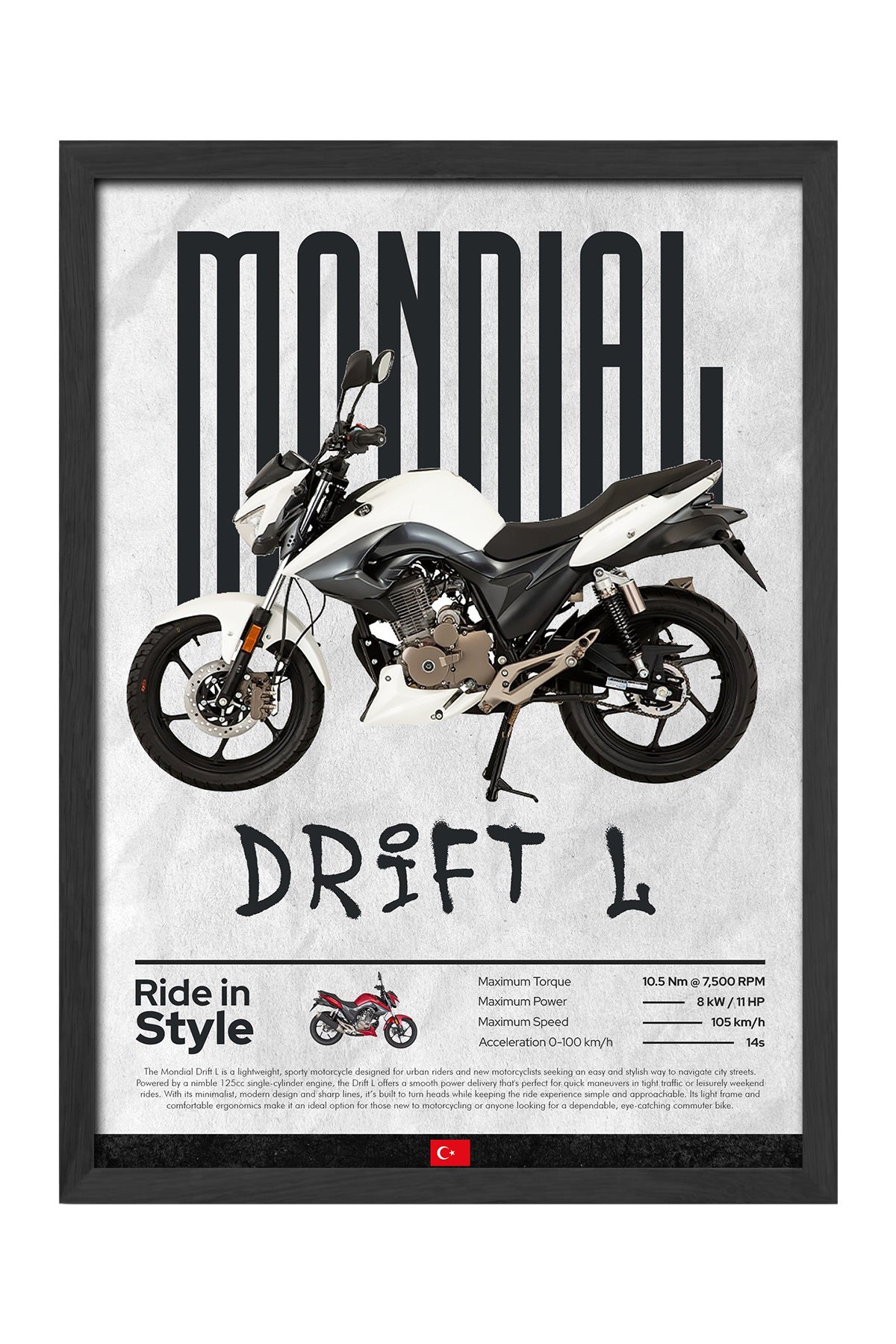 Mondial Drift L Beyaz