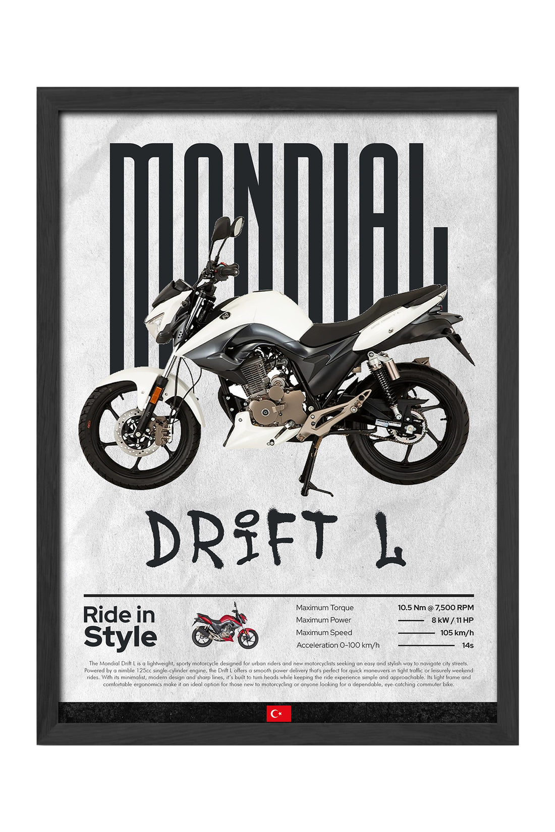 Mondial Drift L Beyaz