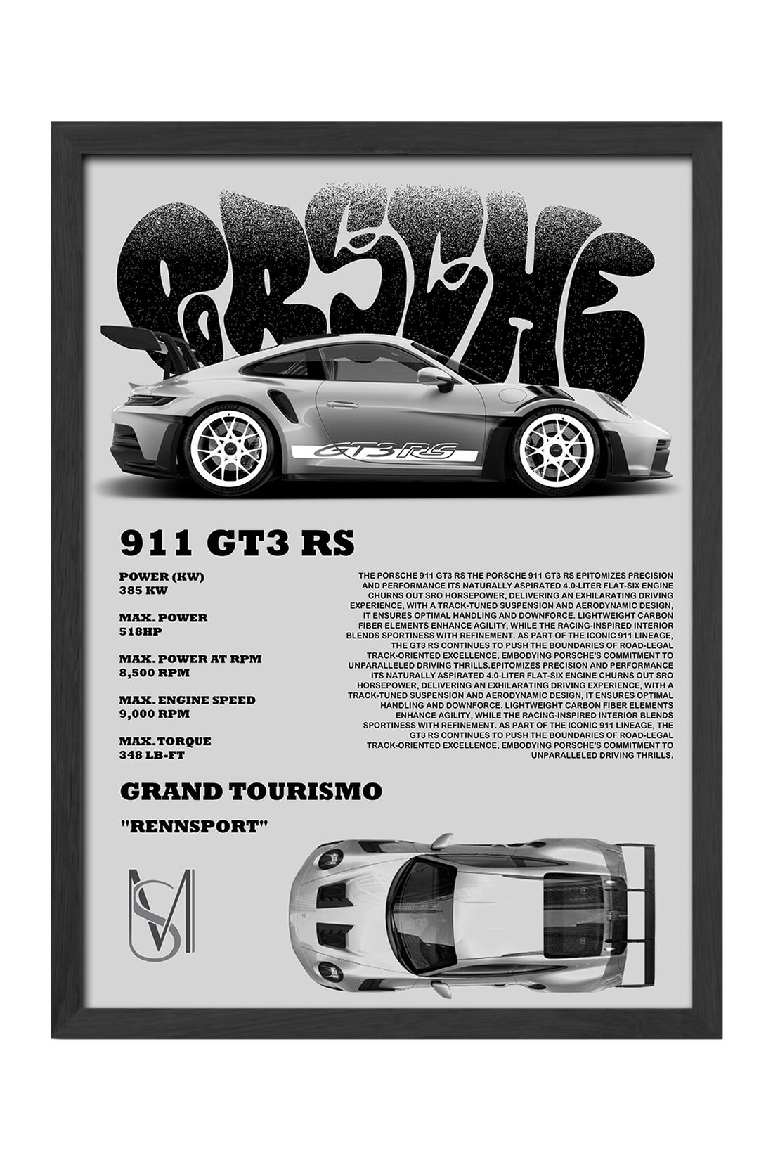 Porsche 911 GT3 RS - tablo