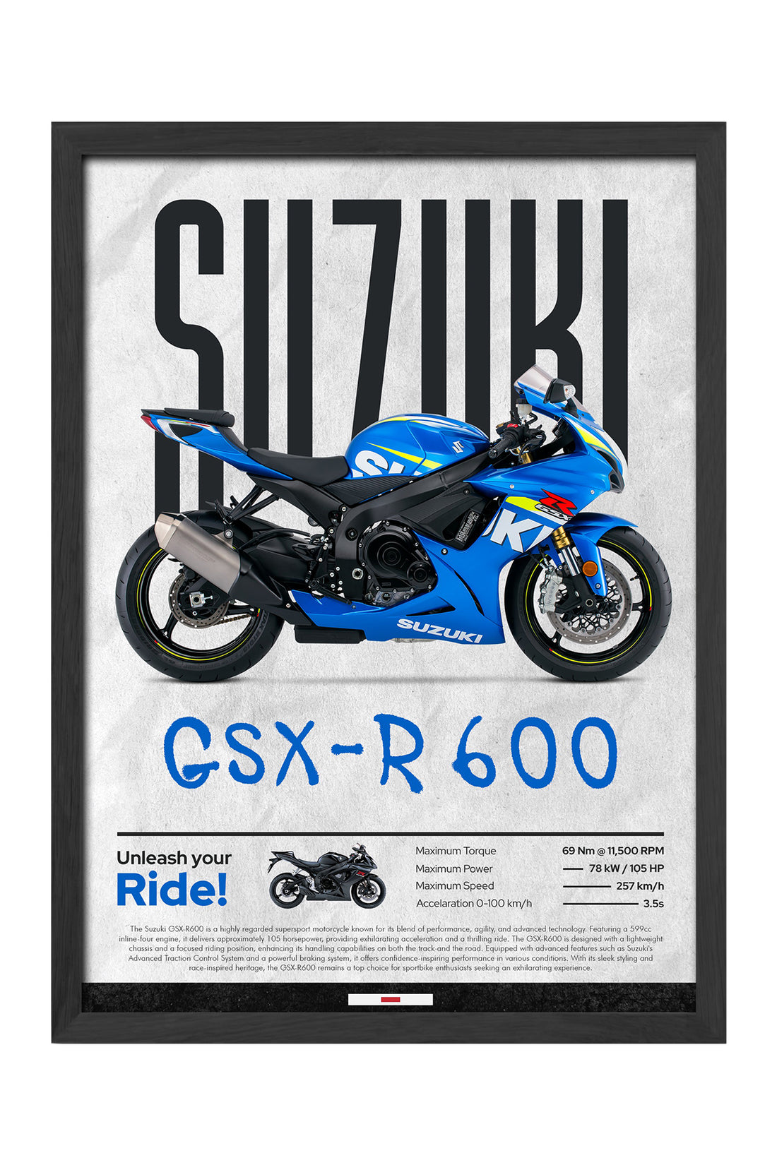 Suzuki GSX-R 600 Mavi