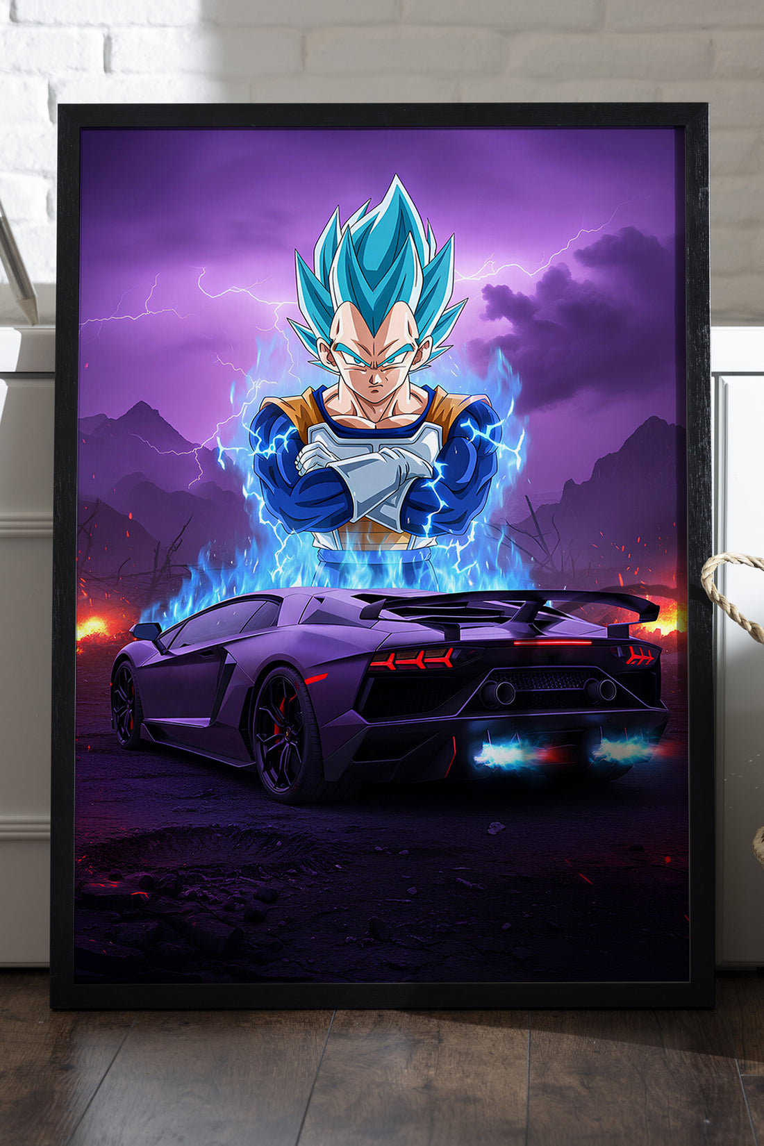 Vegeta Lamborghini Aventador - tablo