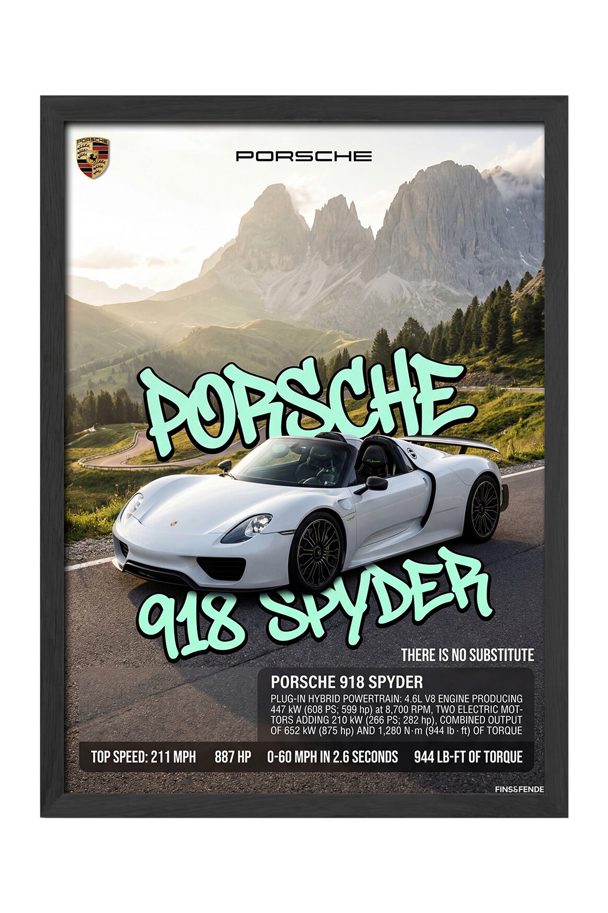 Porsche 918 Spyder - tablo