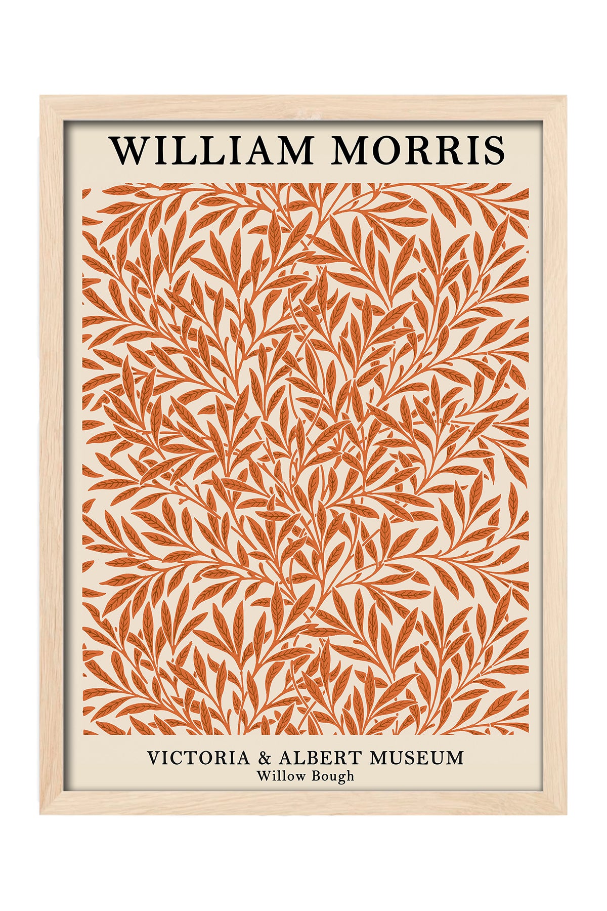 William Morris turuncu söğüt yaprağı desenli sergi posteri – 4. görsel
