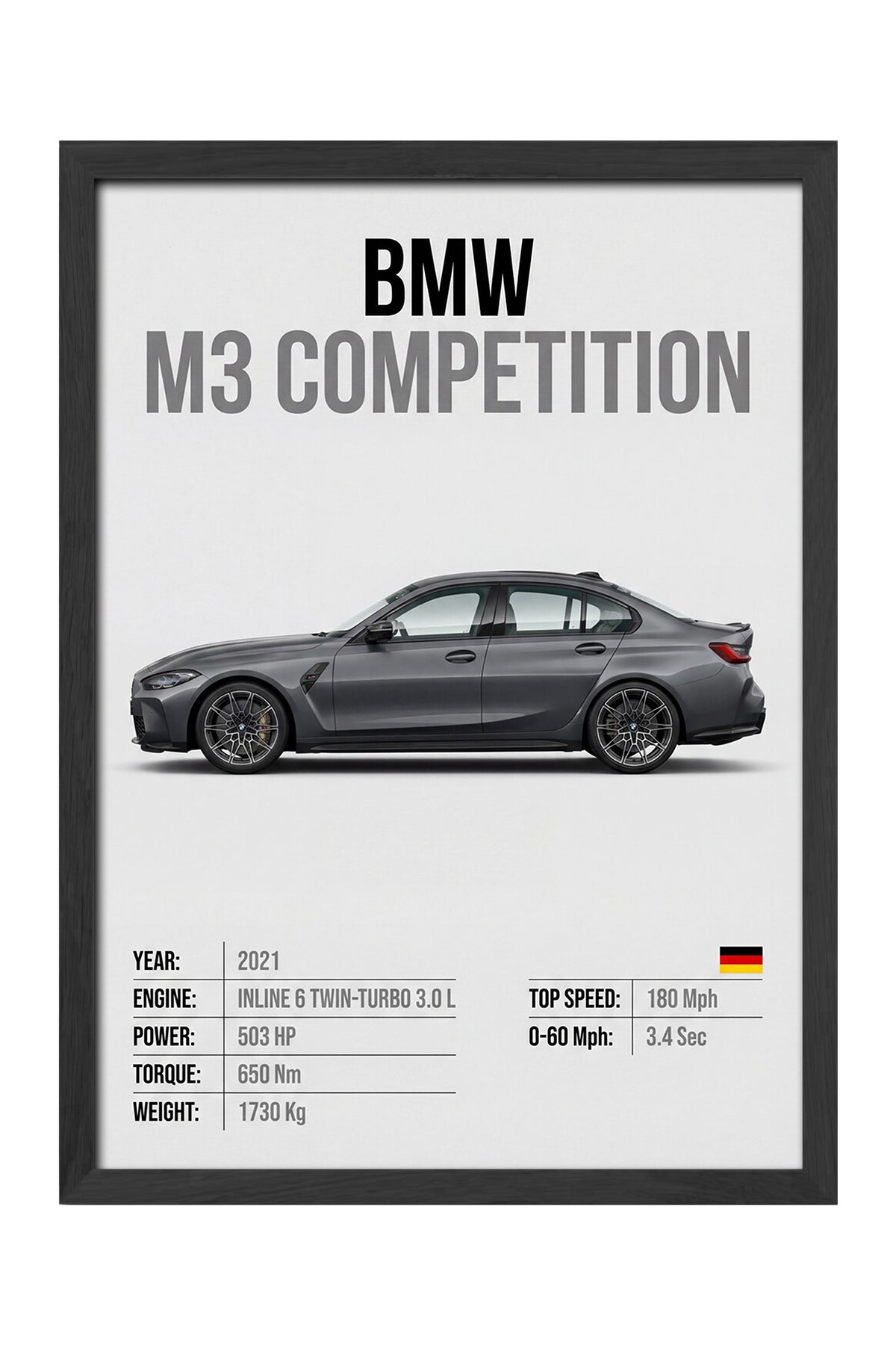 BMW M3 Competition - tablo