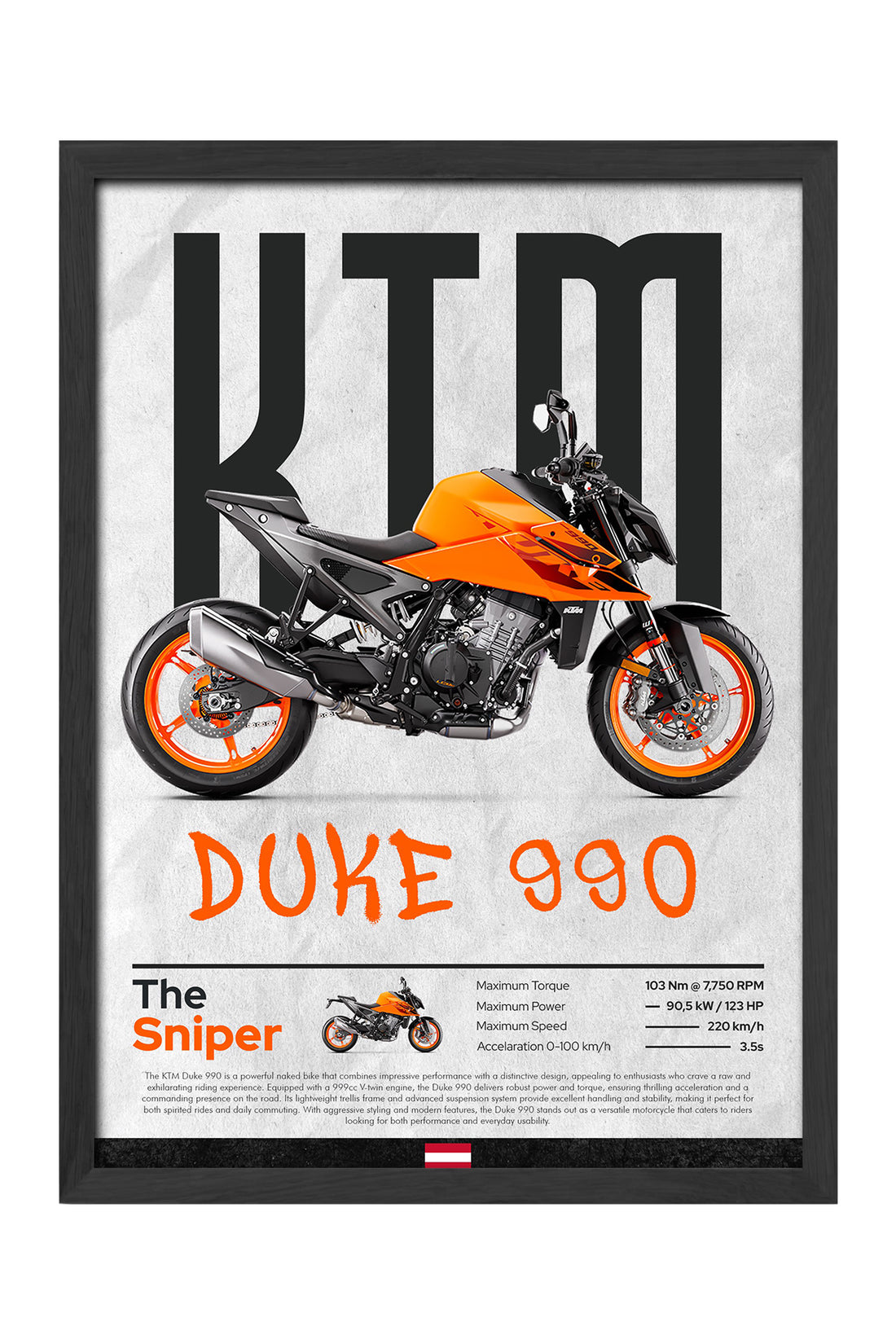 KTM Duke 990 - tablo
