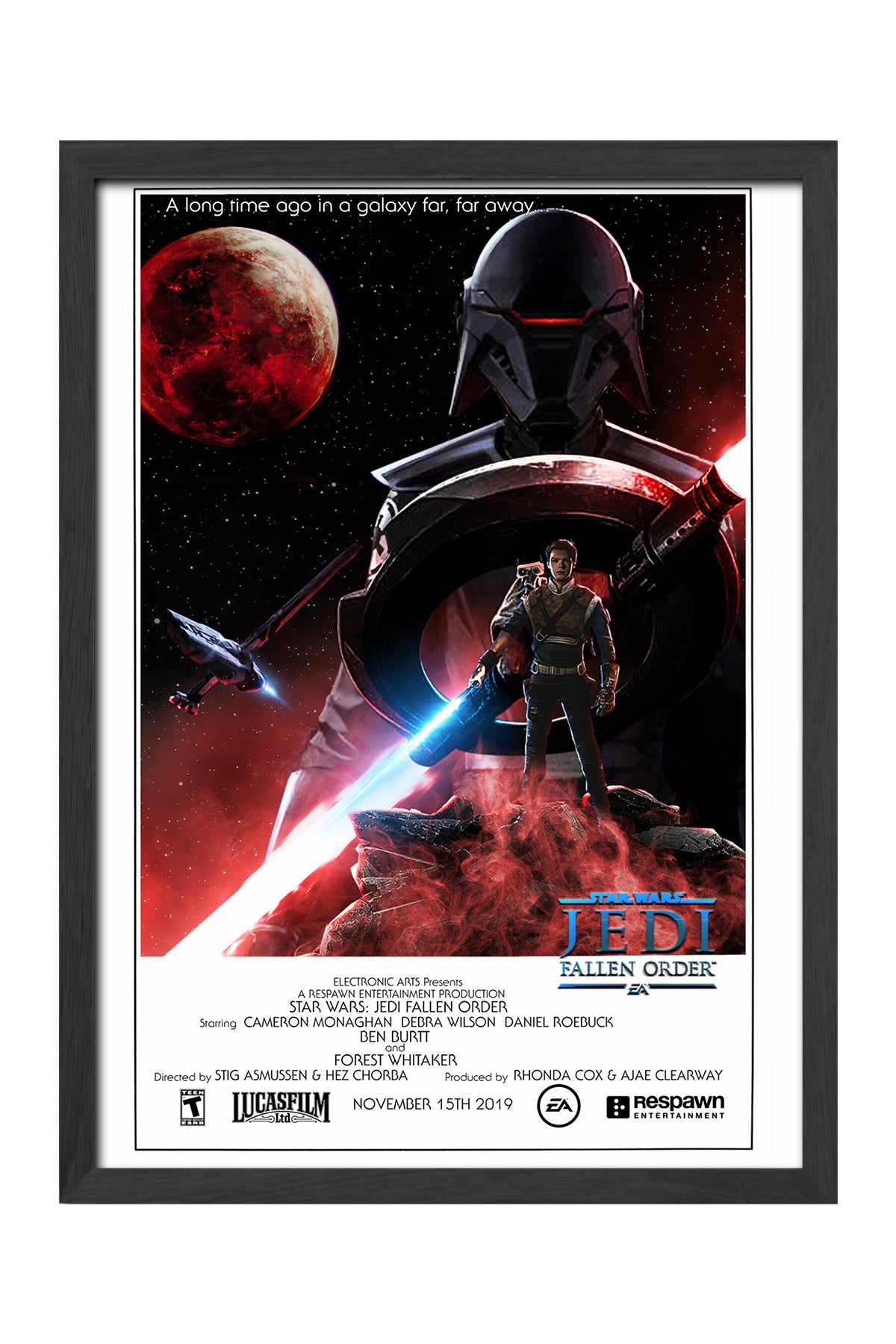 Siyah miğferli inkvizitör Star Wars Jedi Fallen Order posteri – 3. görsel