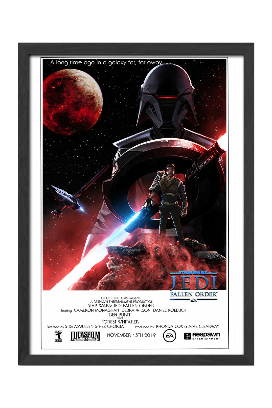 Siyah miğferli inkvizitör Star Wars Jedi Fallen Order posteri – 3. görsel