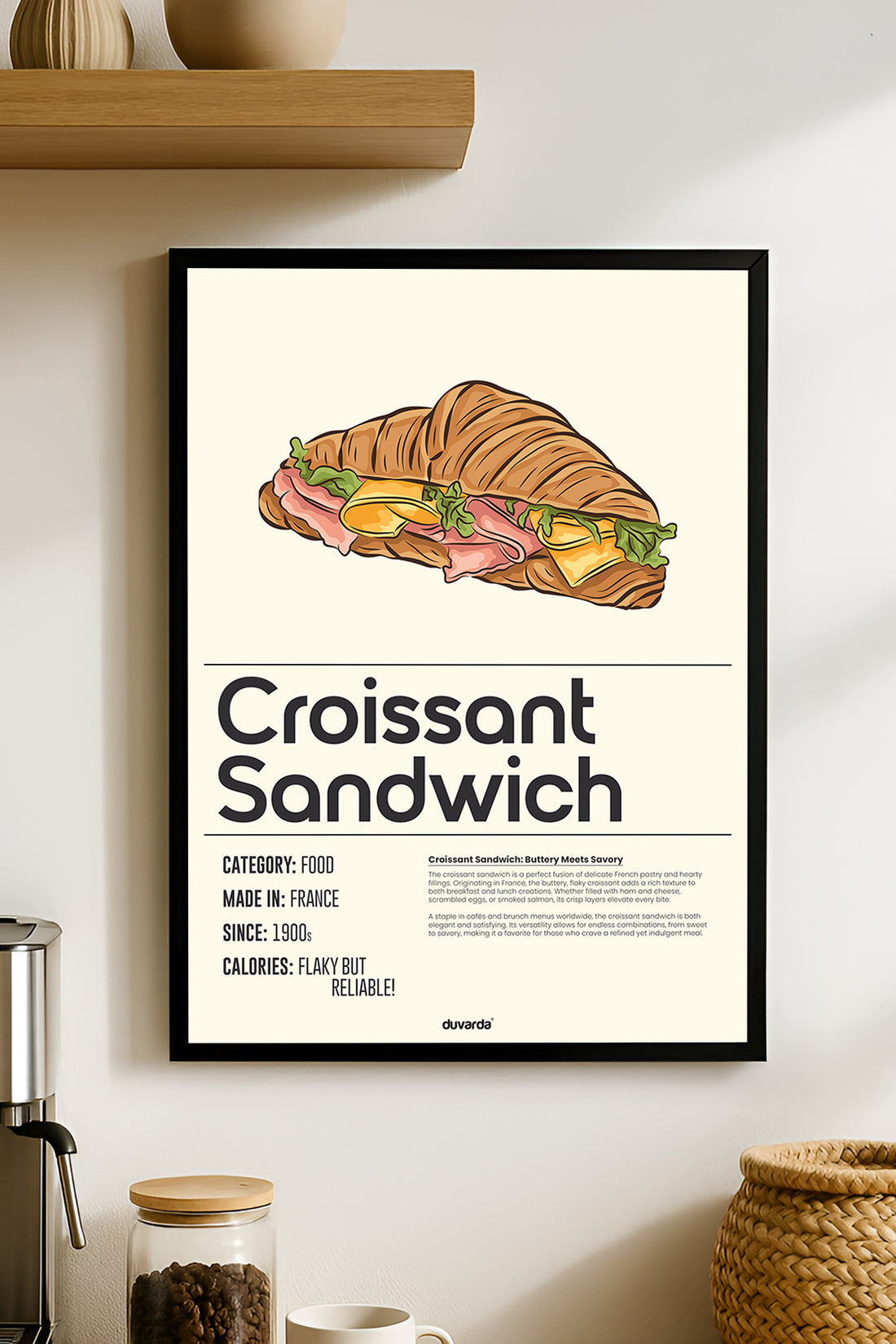 Croissant Sandwich Siyah
