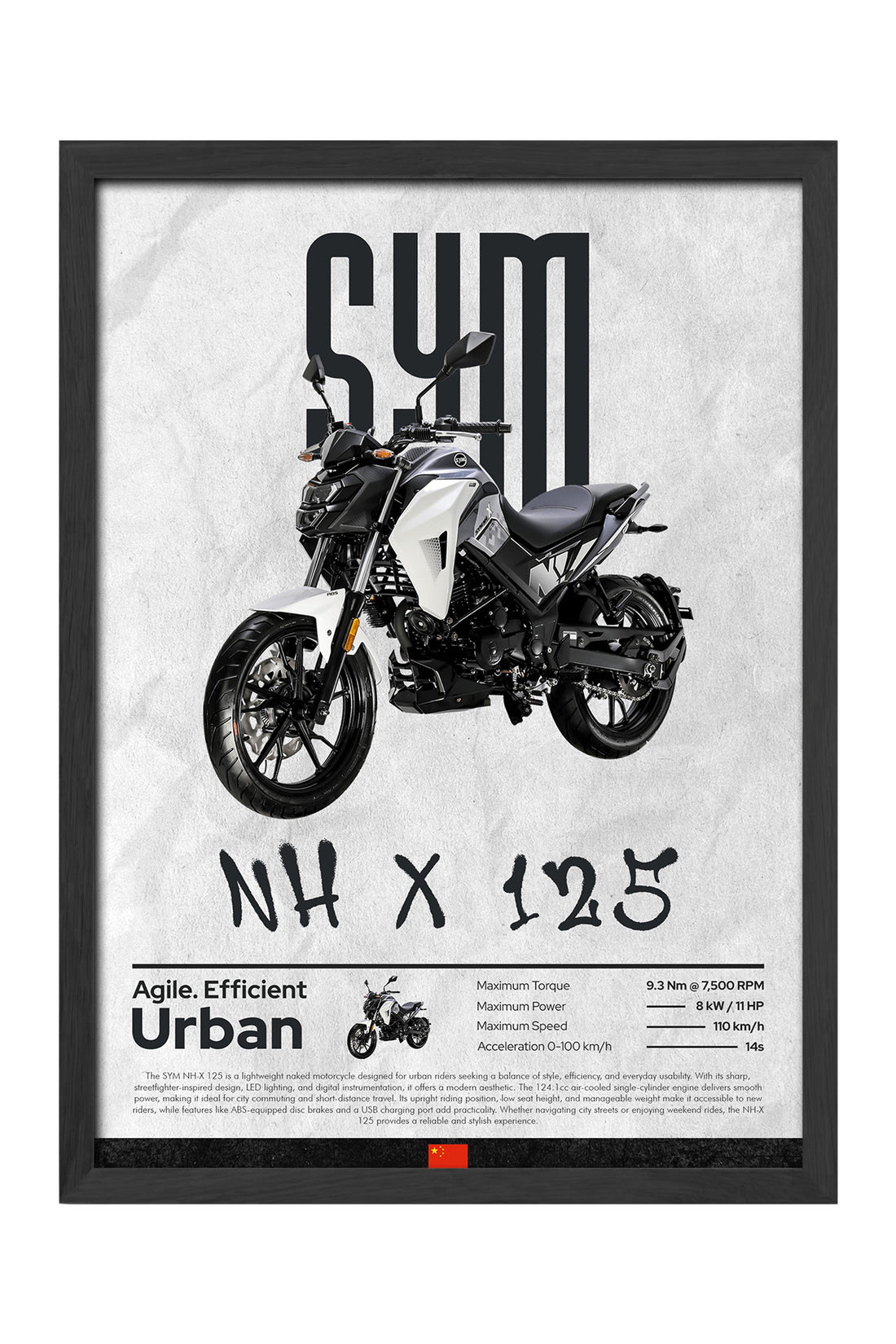 SYH NH X 125 - tablo