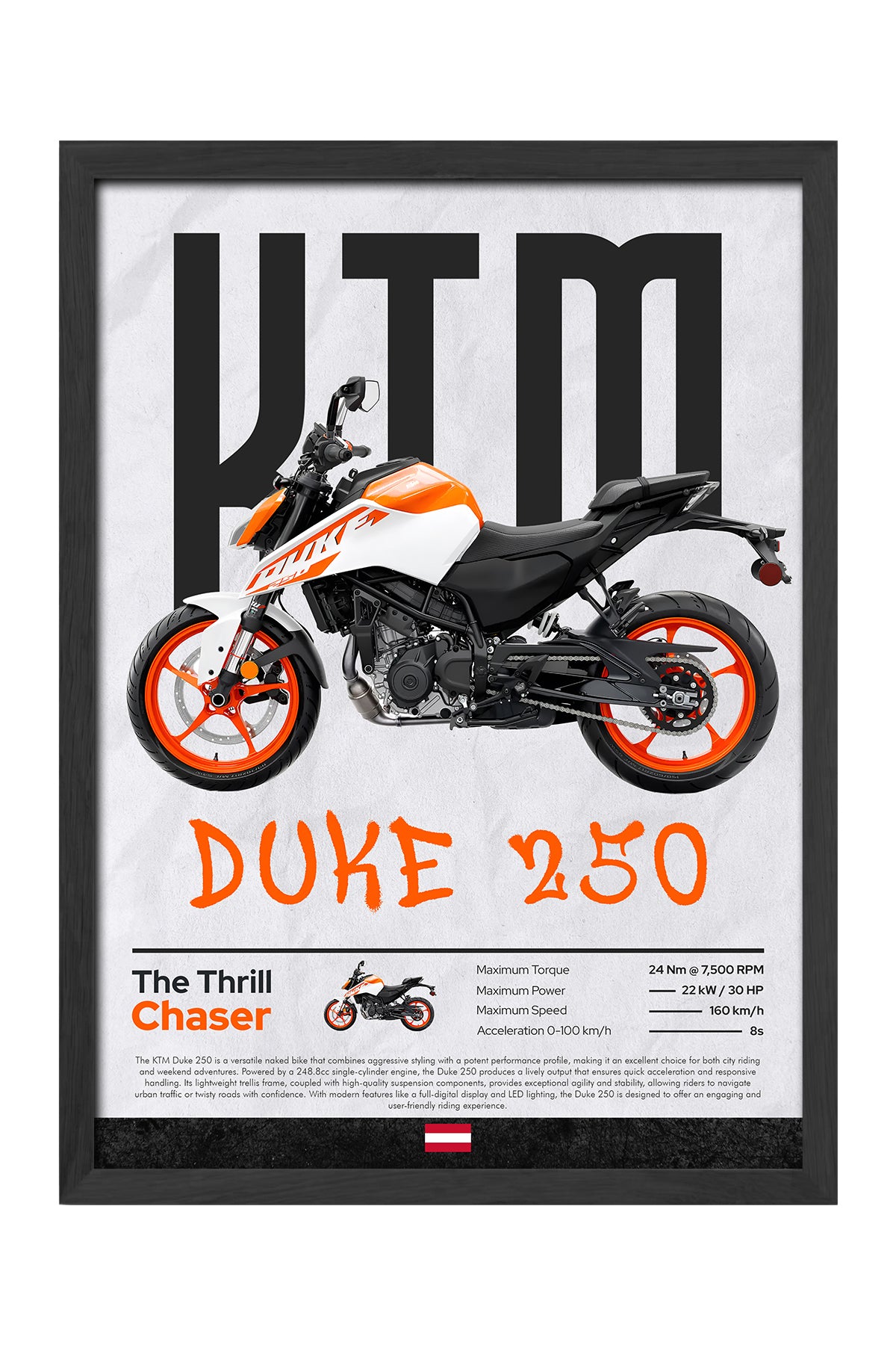 KTM Duke 250 - tablo