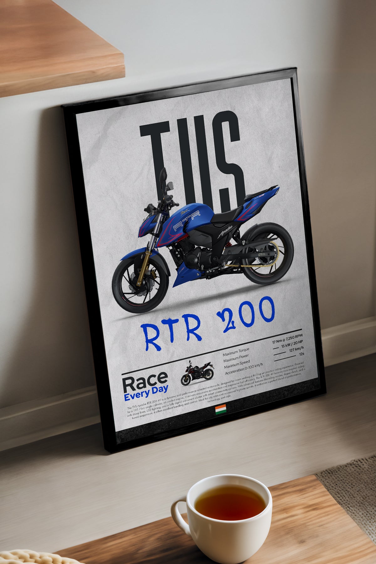 TVS RTR 200 Mavi