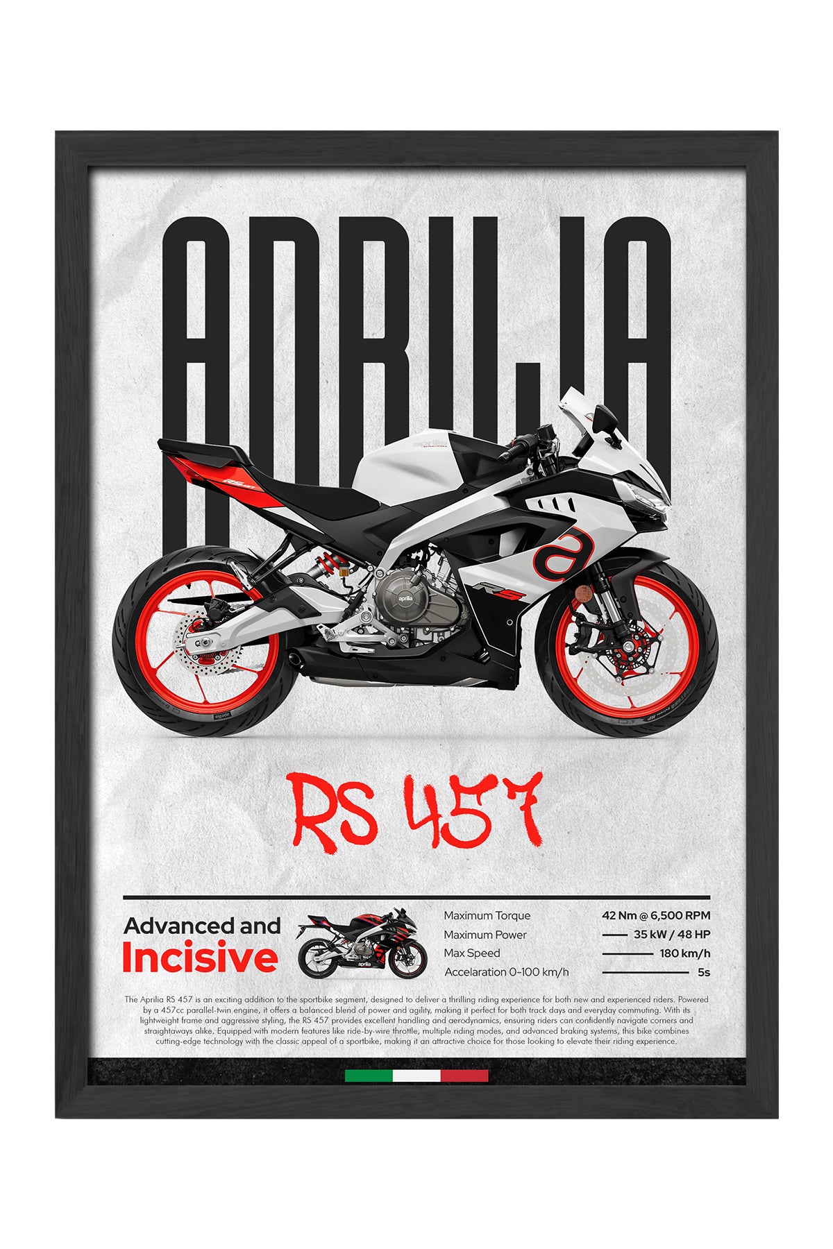 Aprilia RS 457 Beyaz