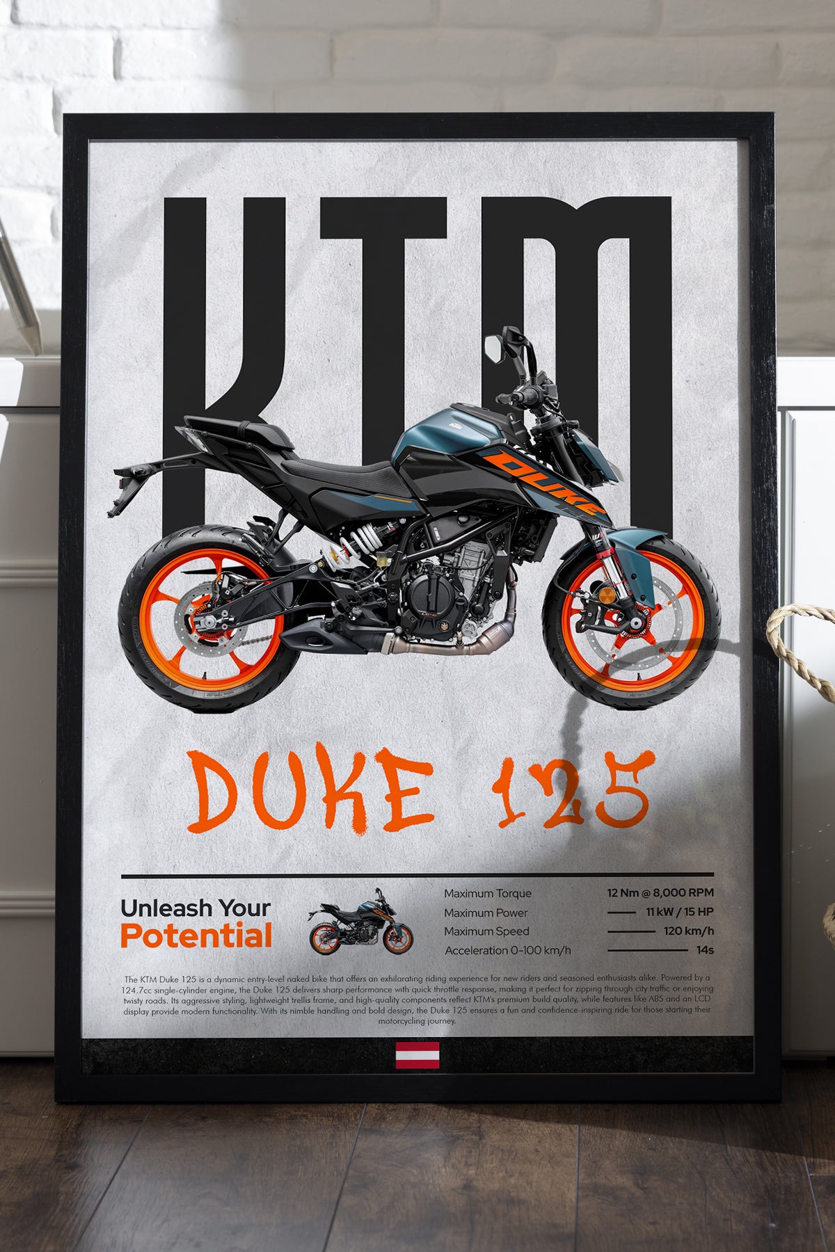 KTM Duke 125 Mavi