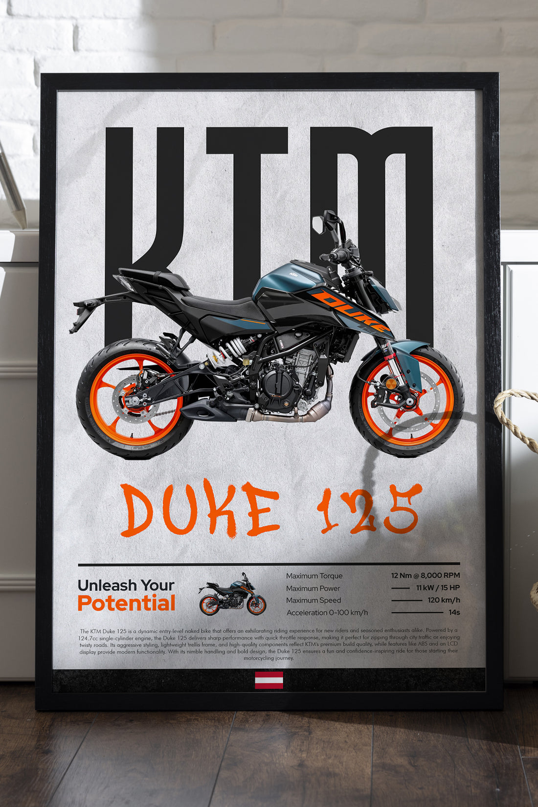 KTM Duke 125 Mavi