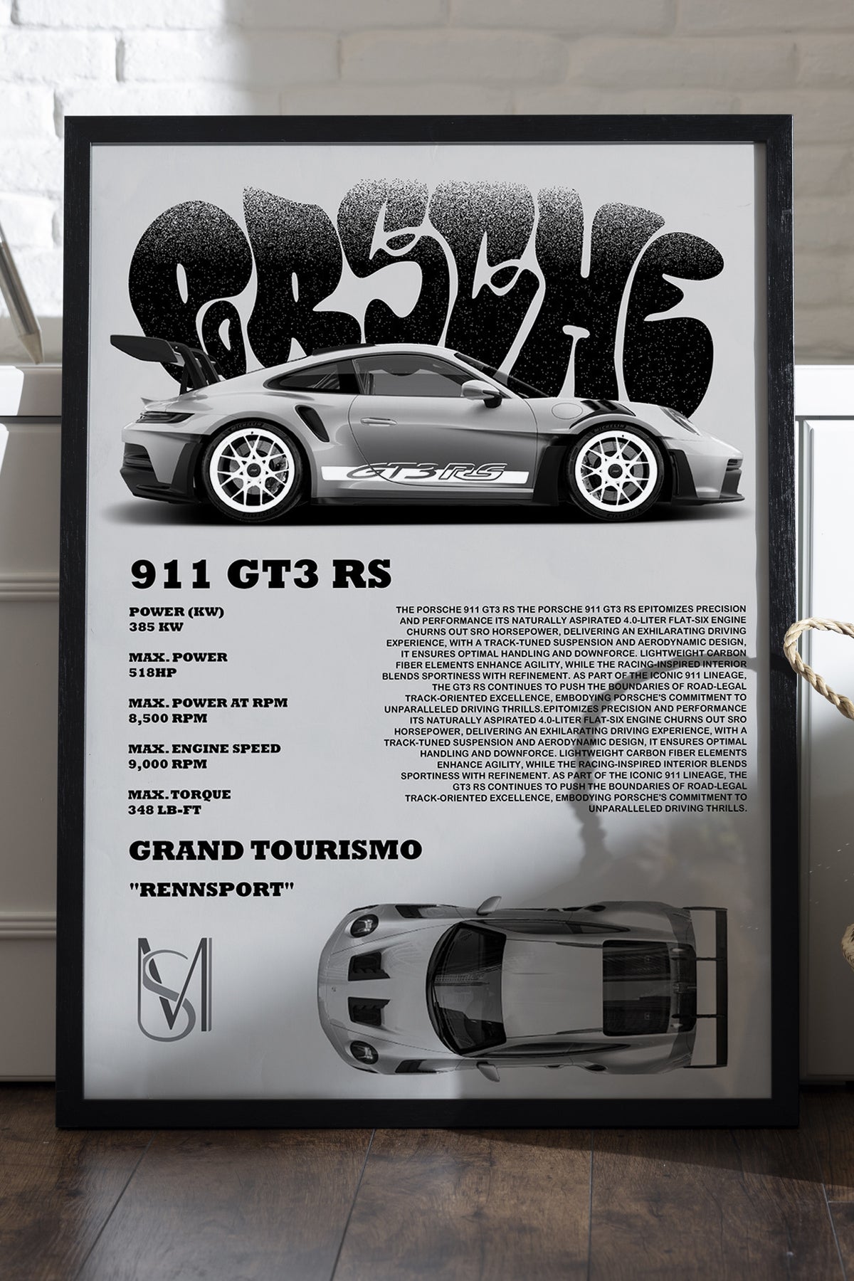Porsche 911 GT3 RS - tablo