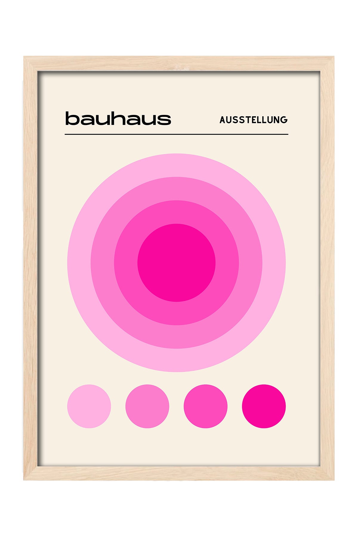Bauhaus pembe eş merkezli daireler ve noktalar posteri – 4. görsel