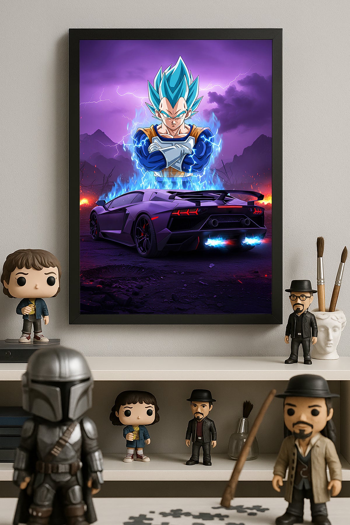 Vegeta Lamborghini Aventador - tablo