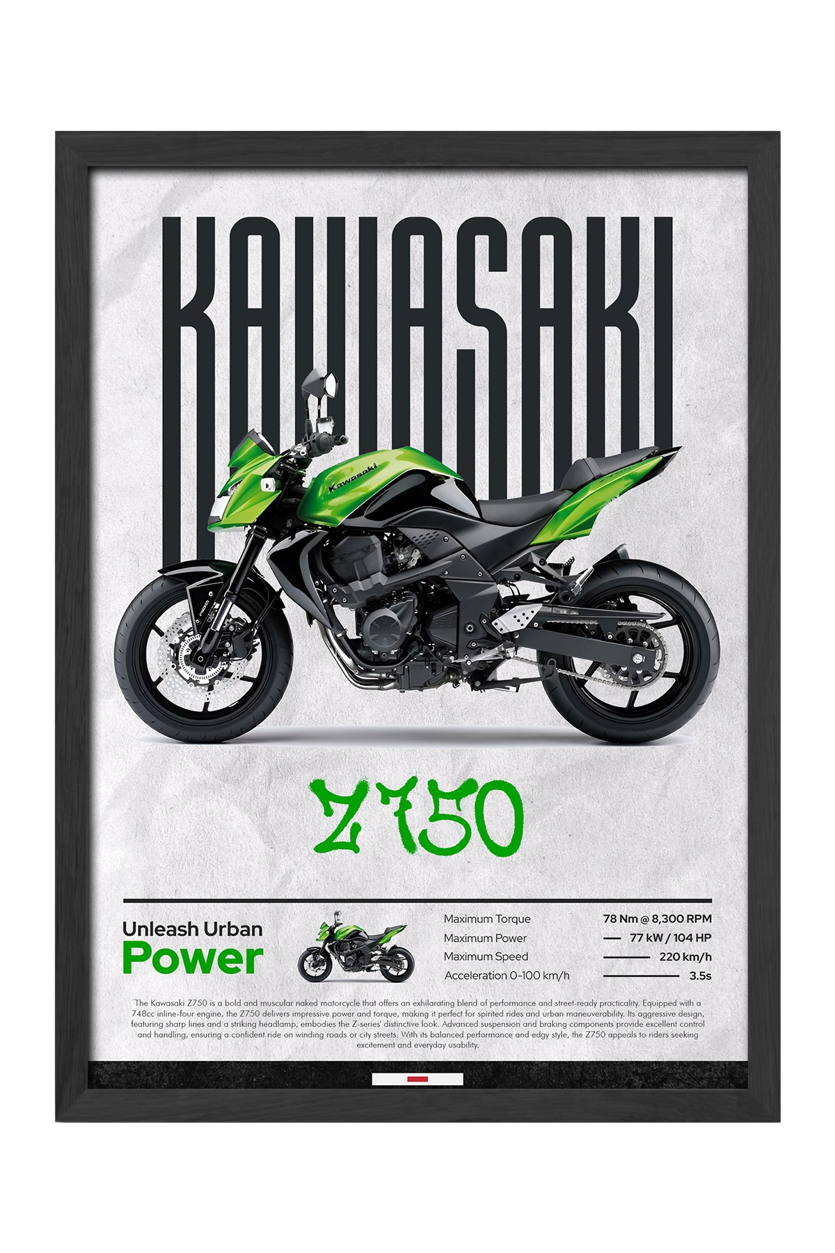Kawasaki Z750 - tablo