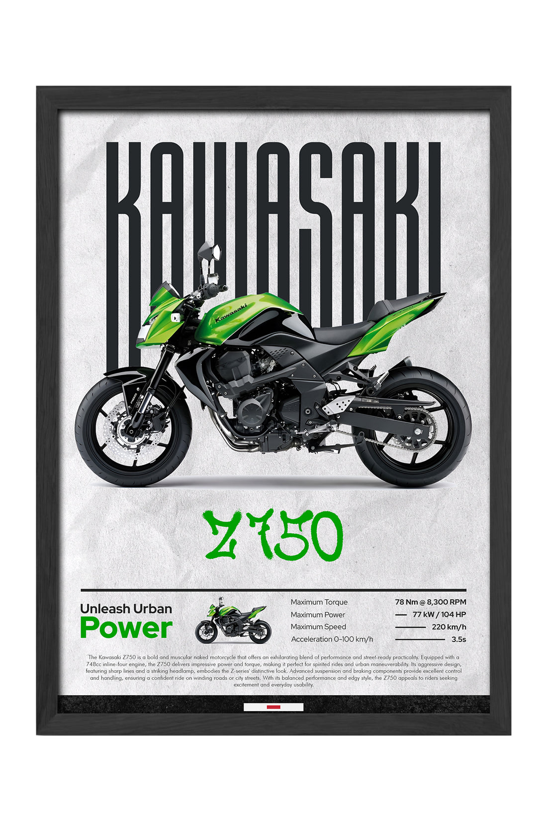 Kawasaki Z750 - tablo